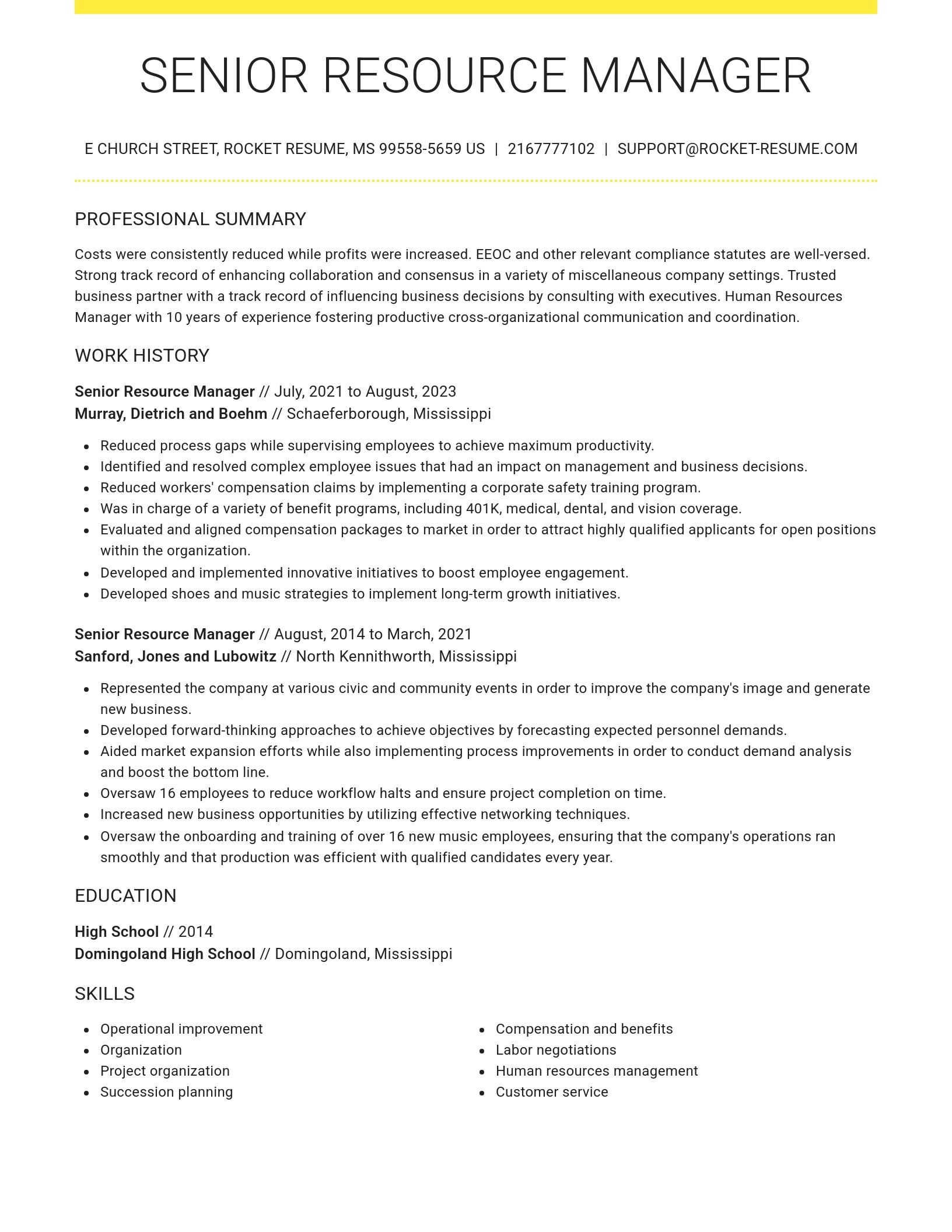 Grand resume template