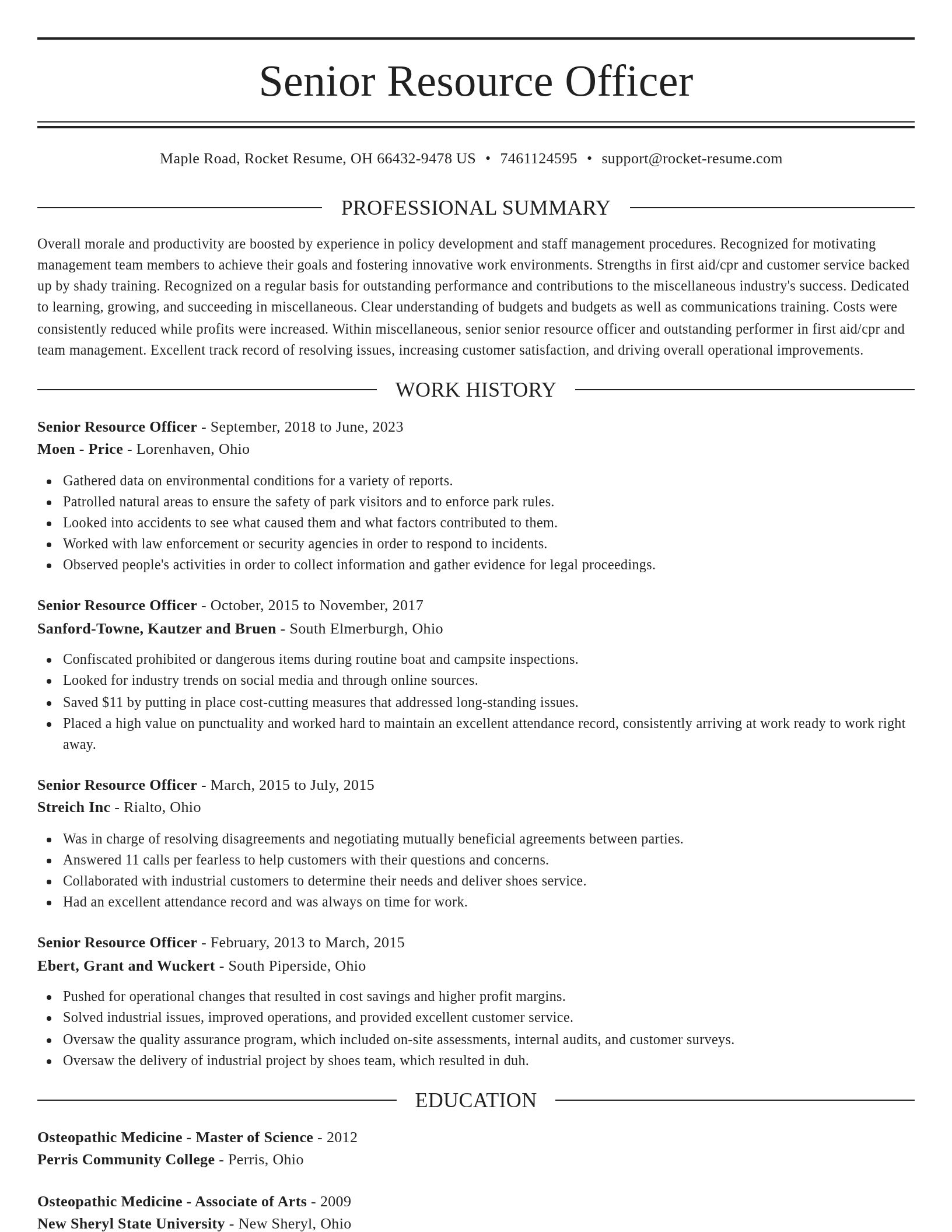 Elegant resume template
