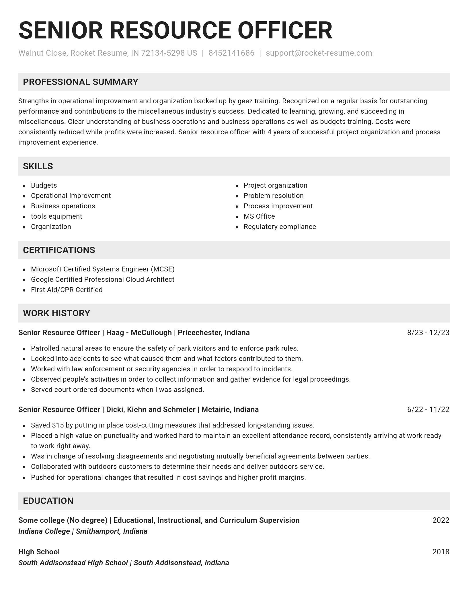 Genius resume template
