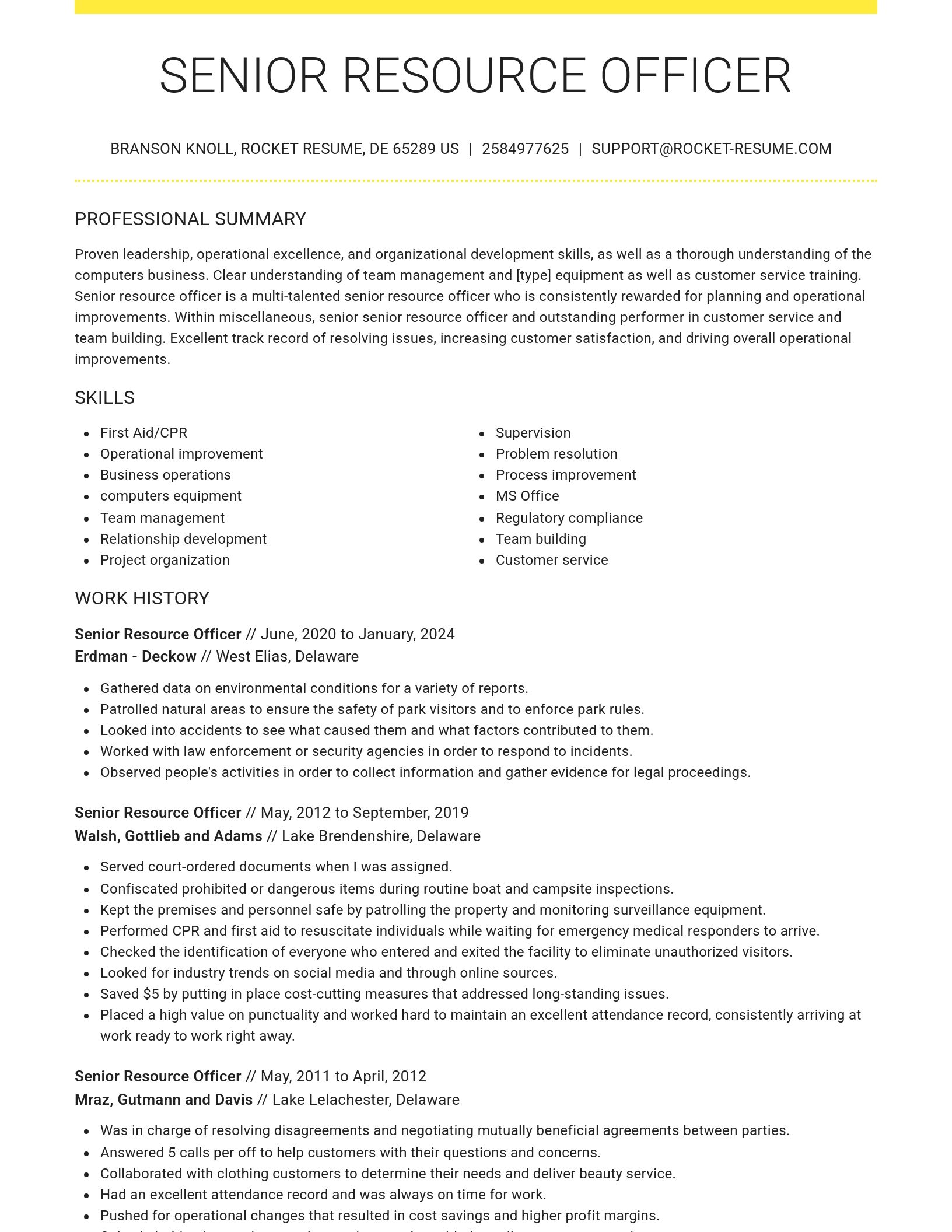Grand resume template