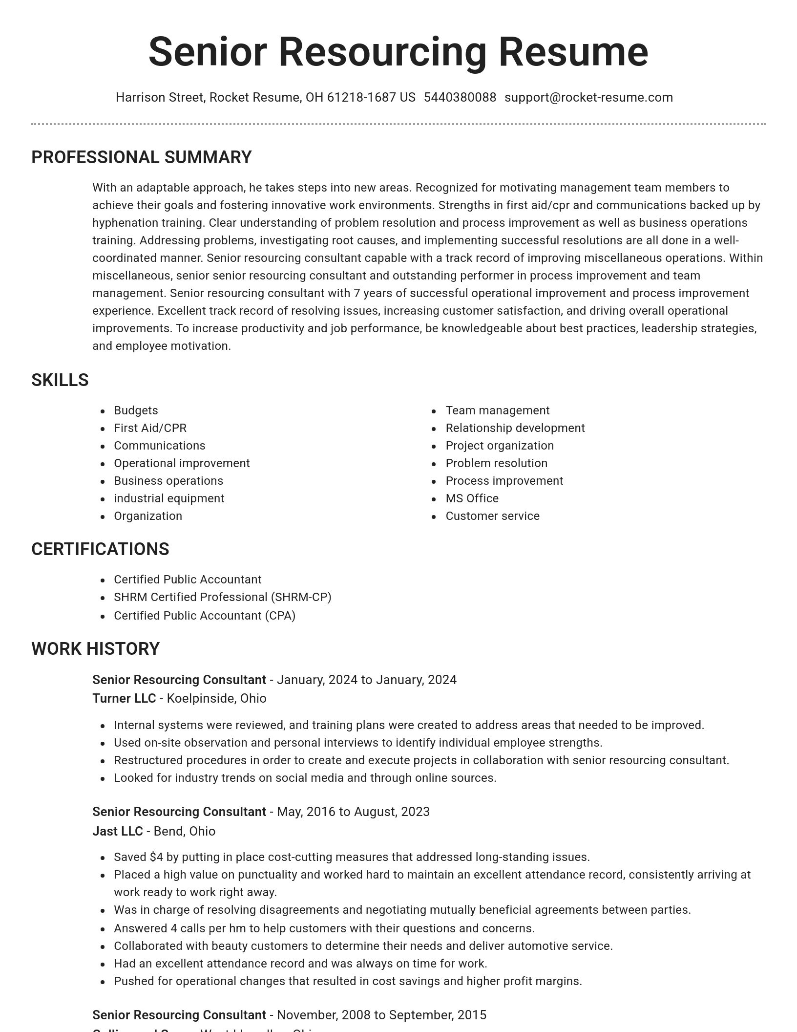 Brilliant resume template