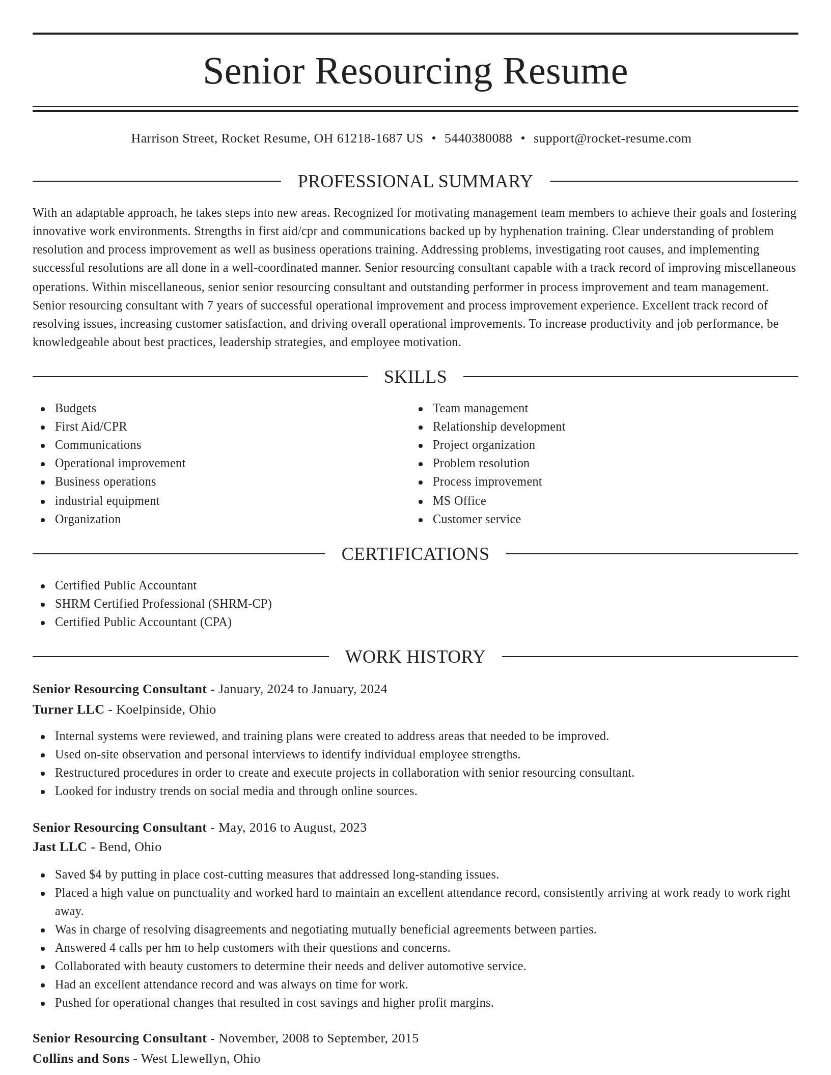 Elegant resume template