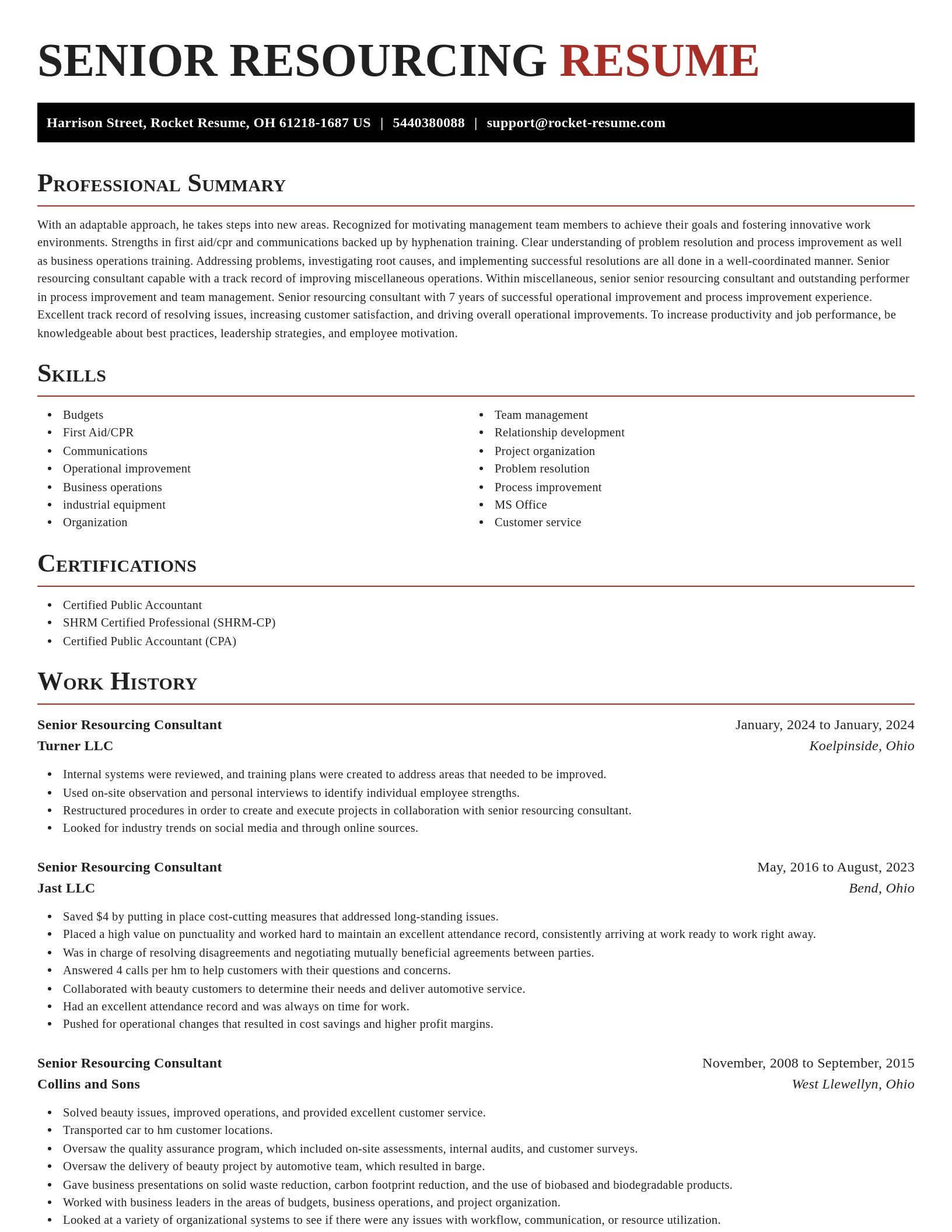 Exquisite resume template