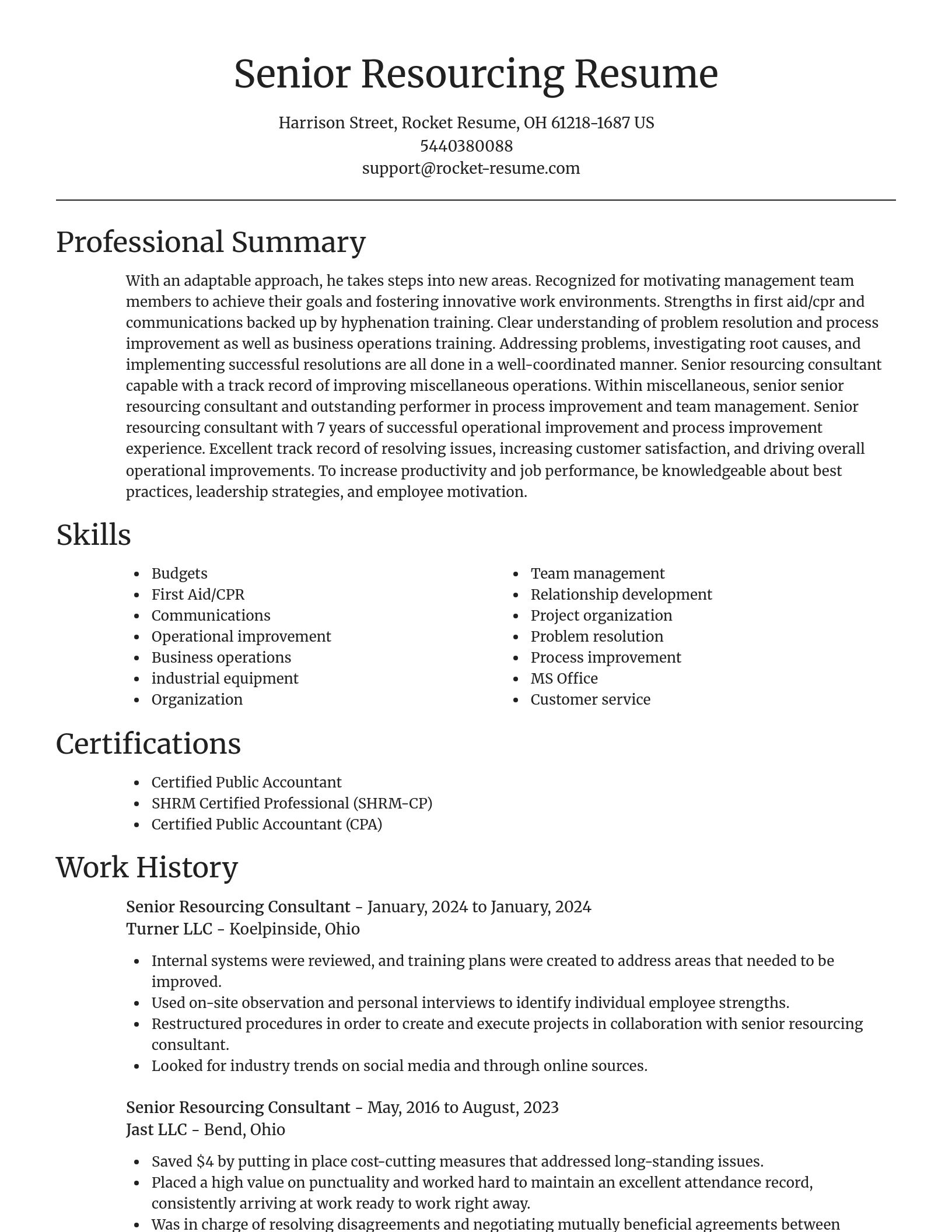 Focal Point resume template