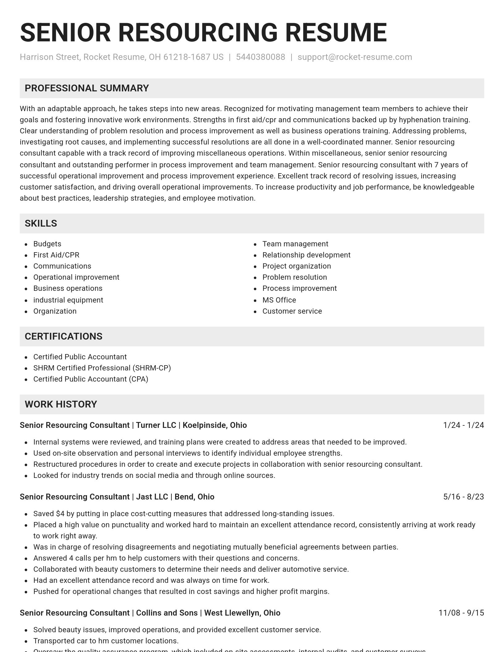 Genius resume template
