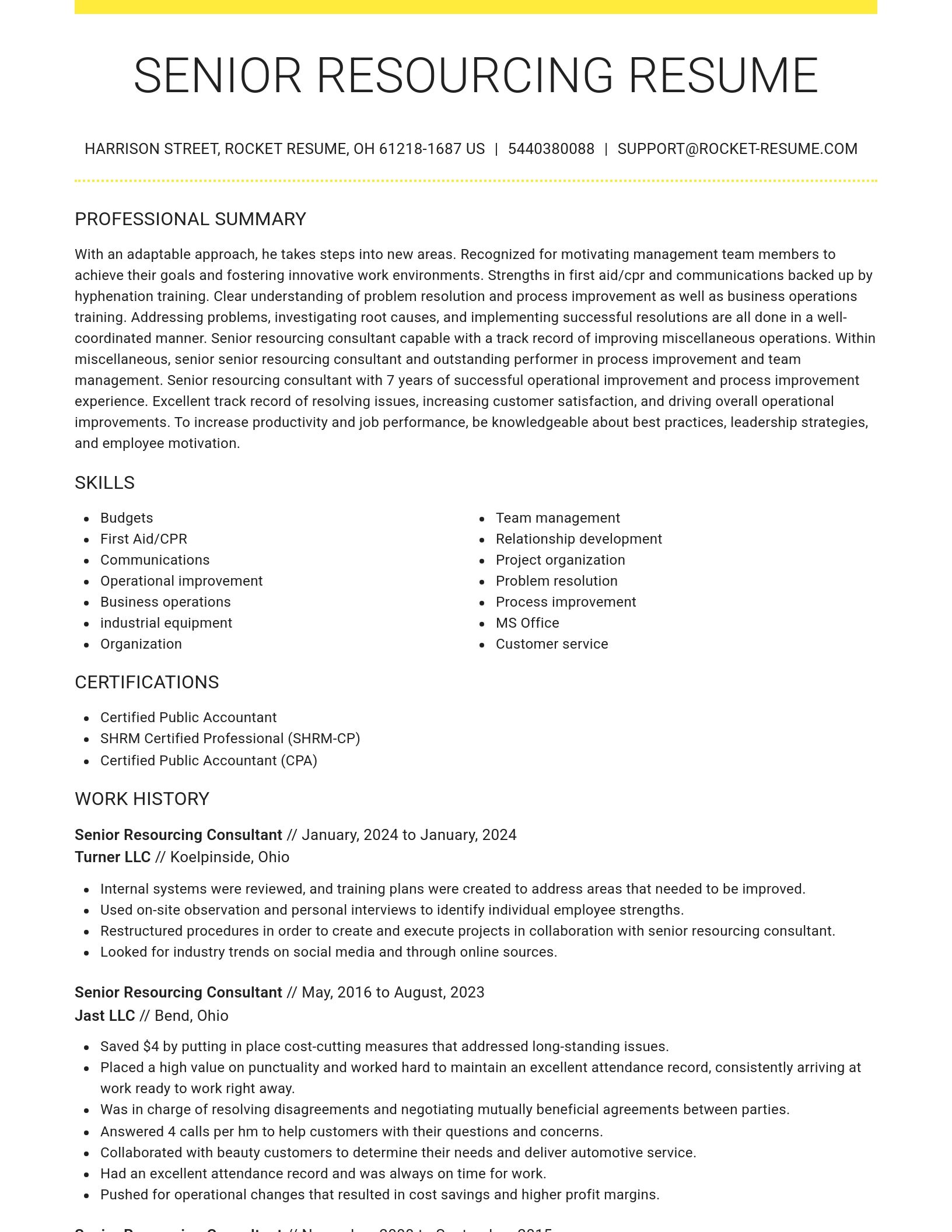 Grand resume template