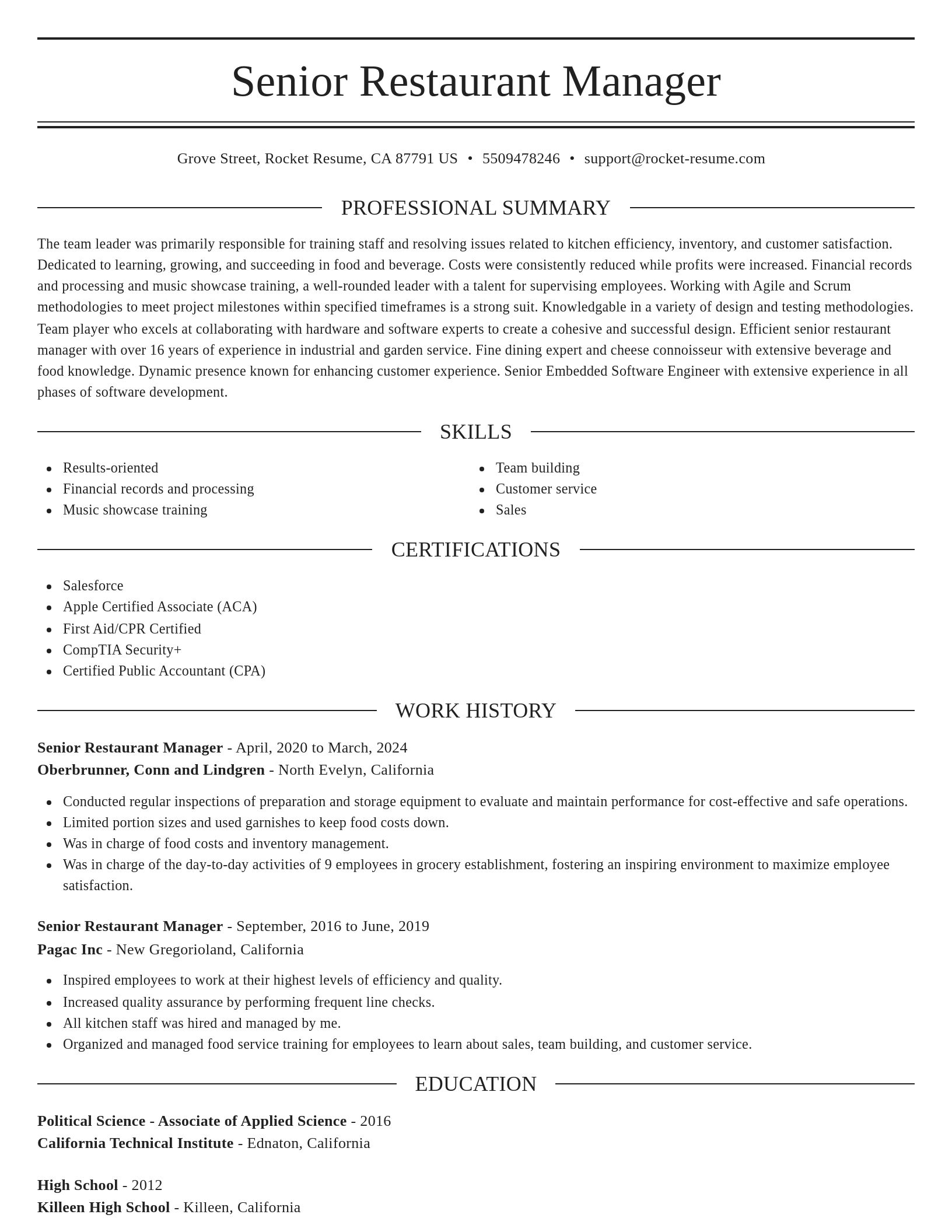 Elegant resume template