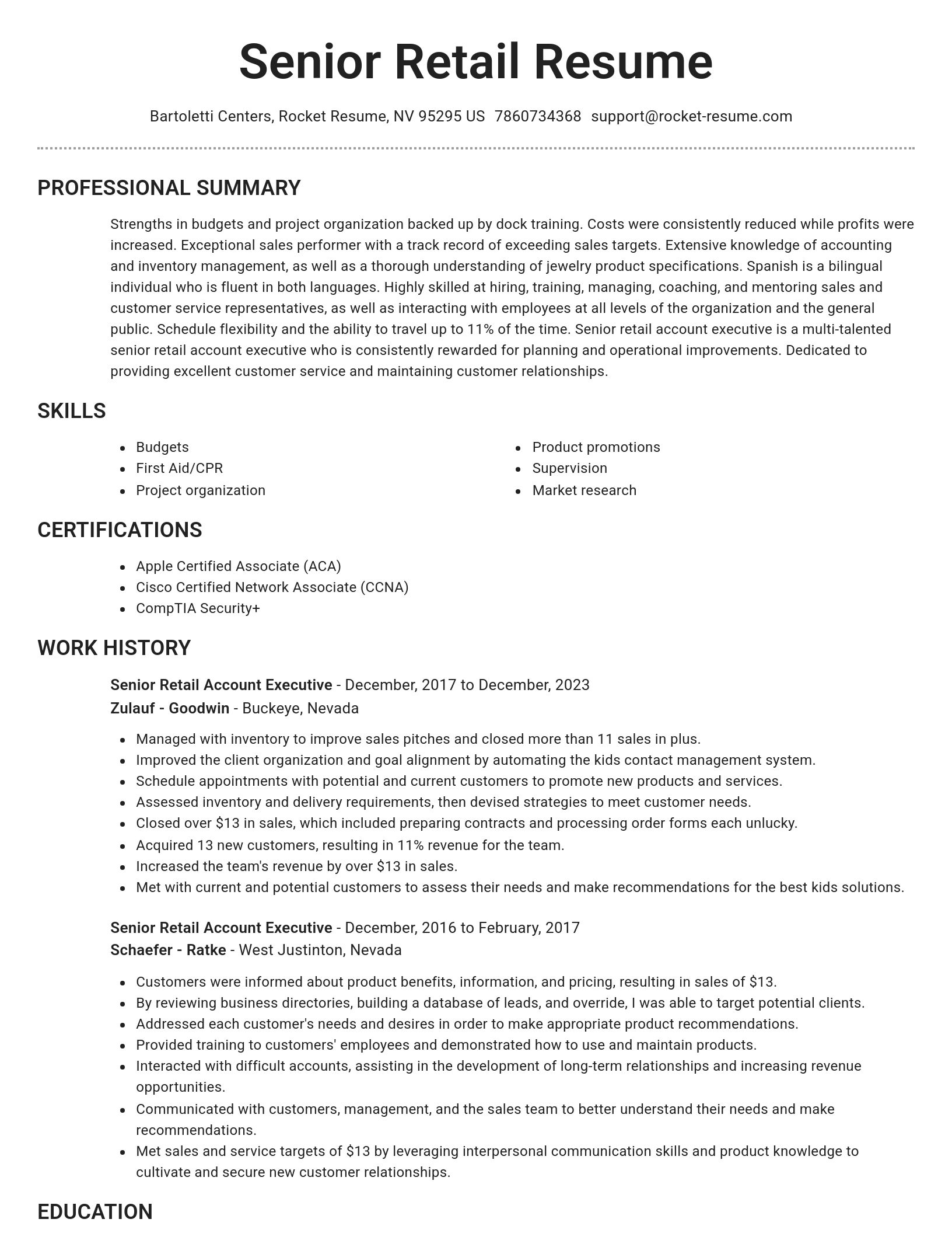 Brilliant resume template