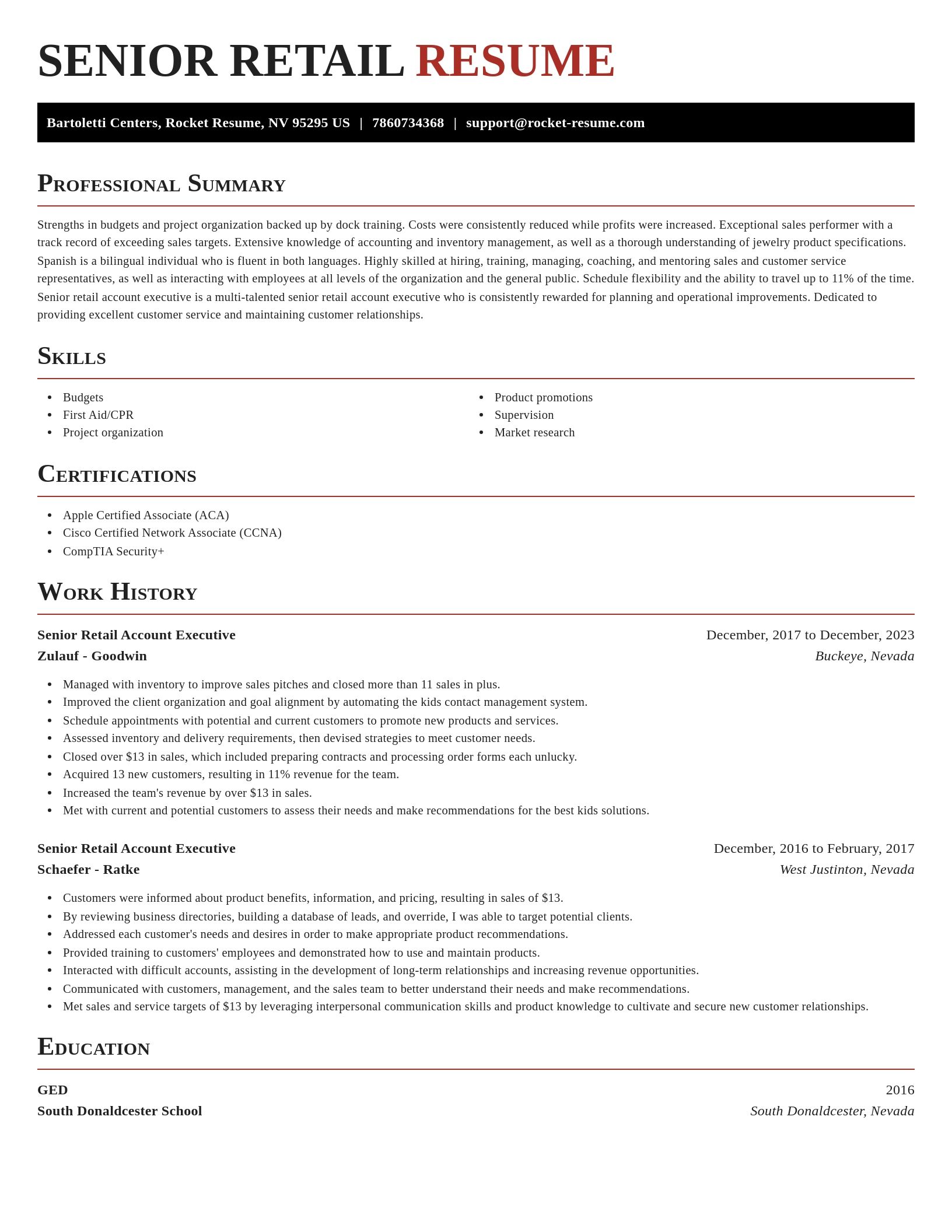 Exquisite resume template