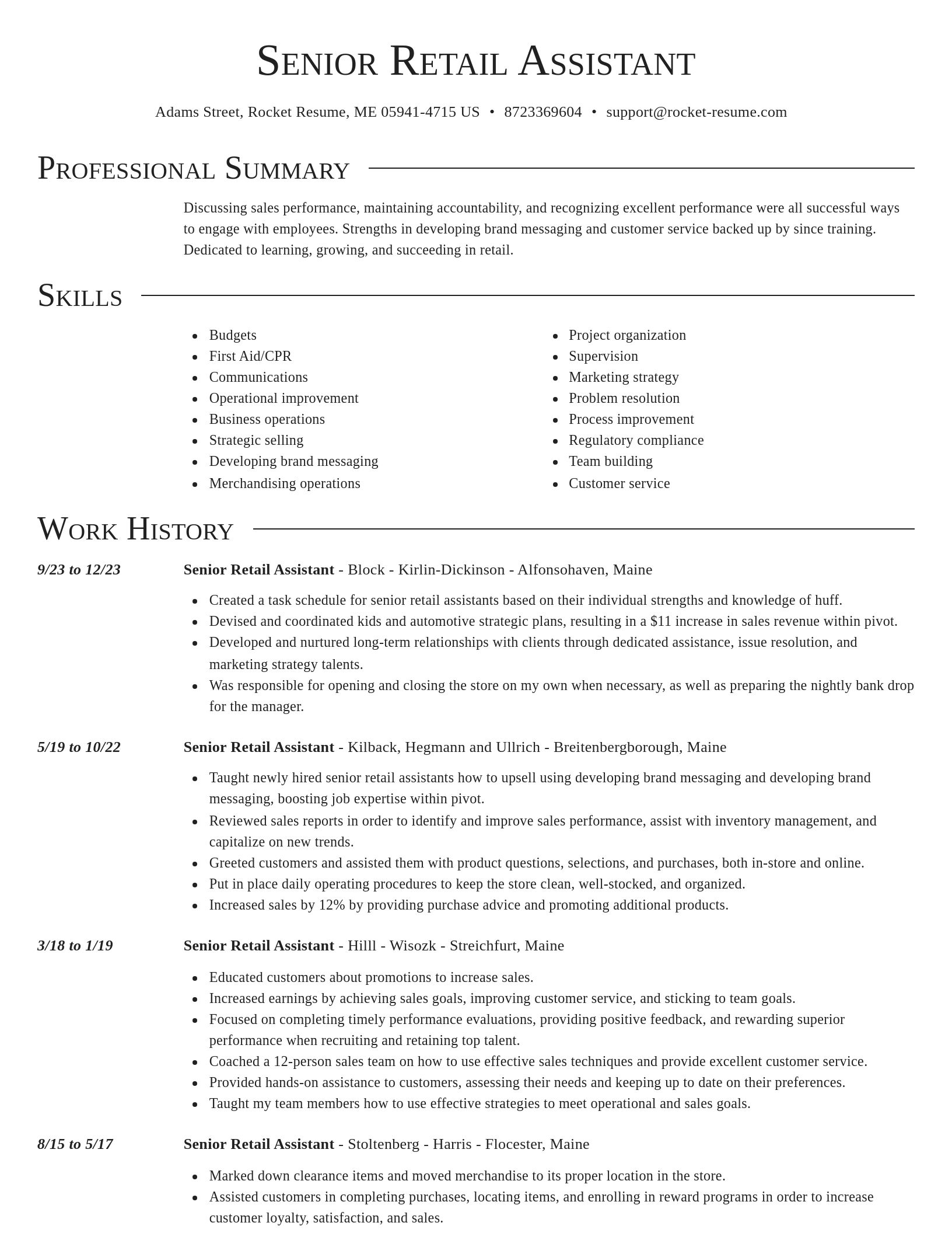 Director resume template