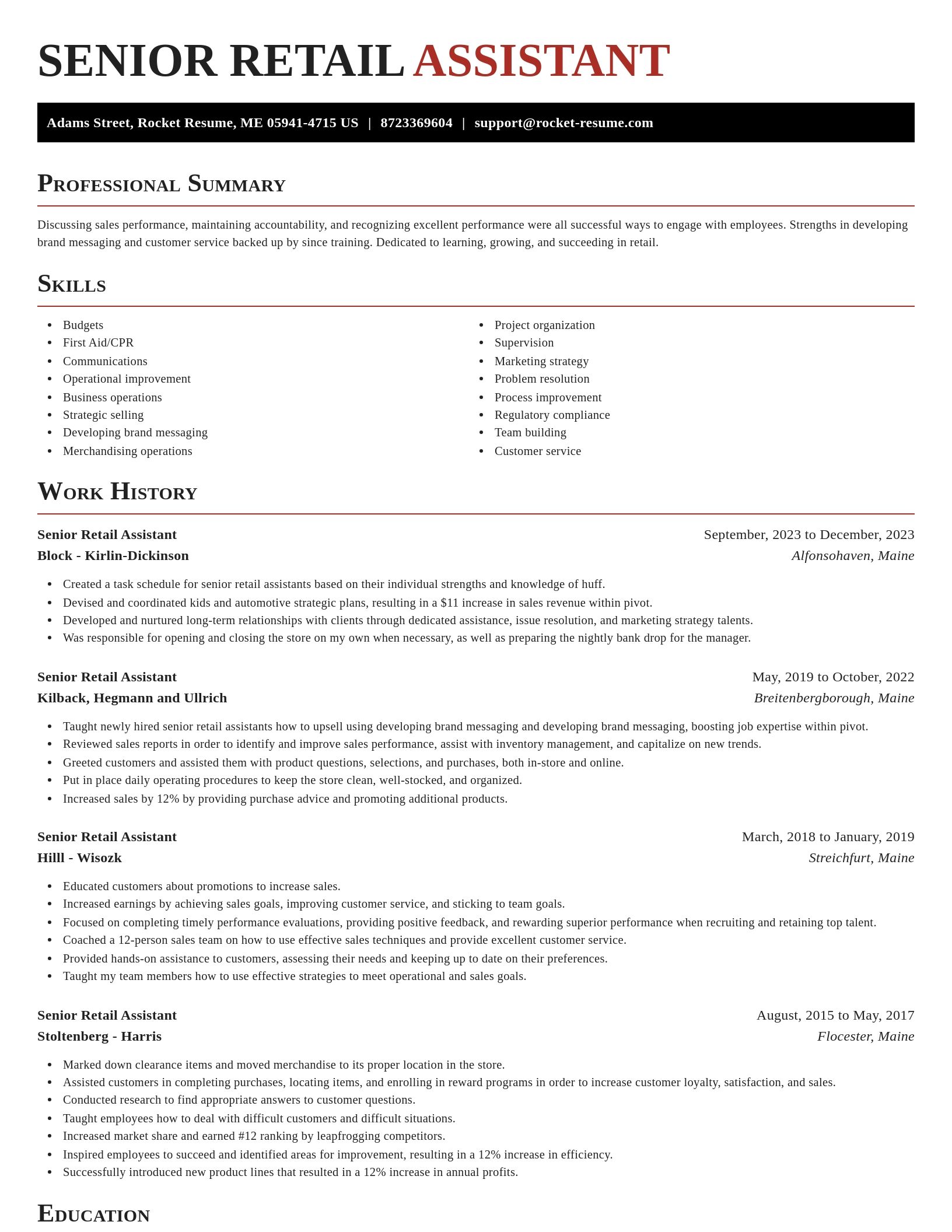 Exquisite resume template