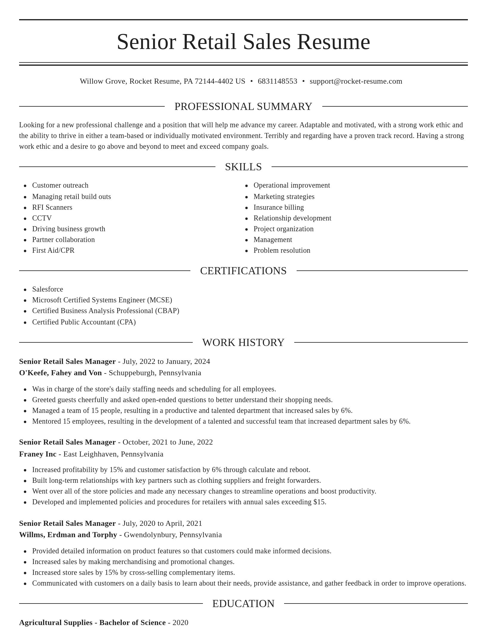 Elegant resume template