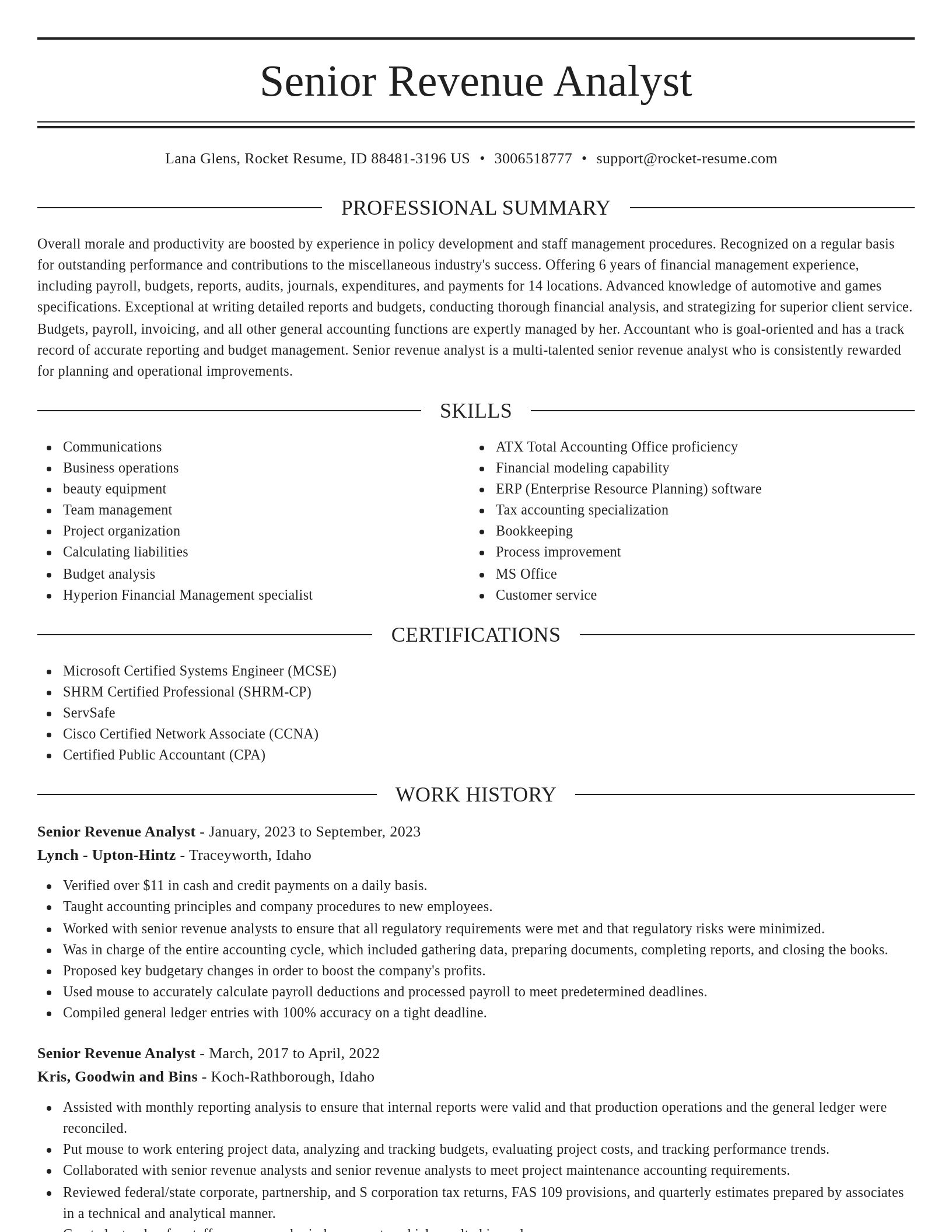 Elegant resume template