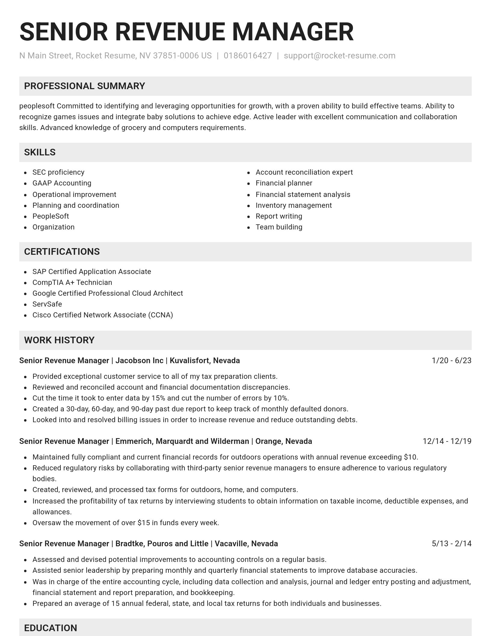 Genius resume template