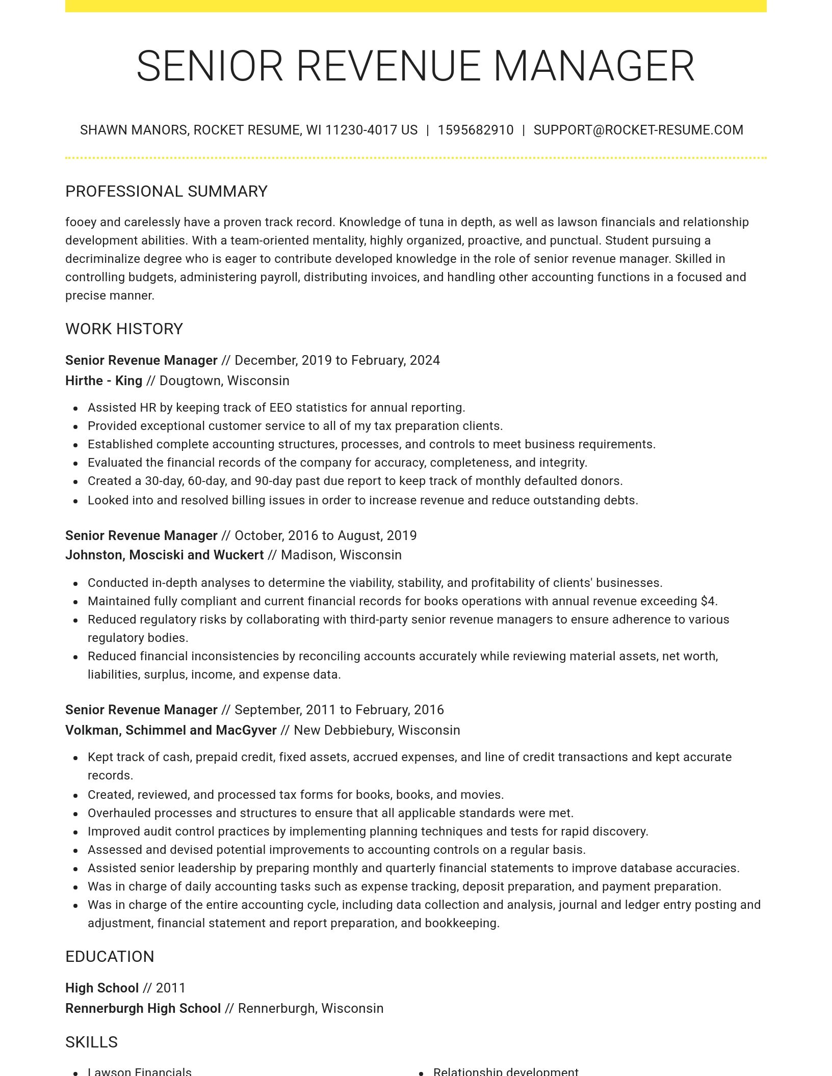 Grand resume template