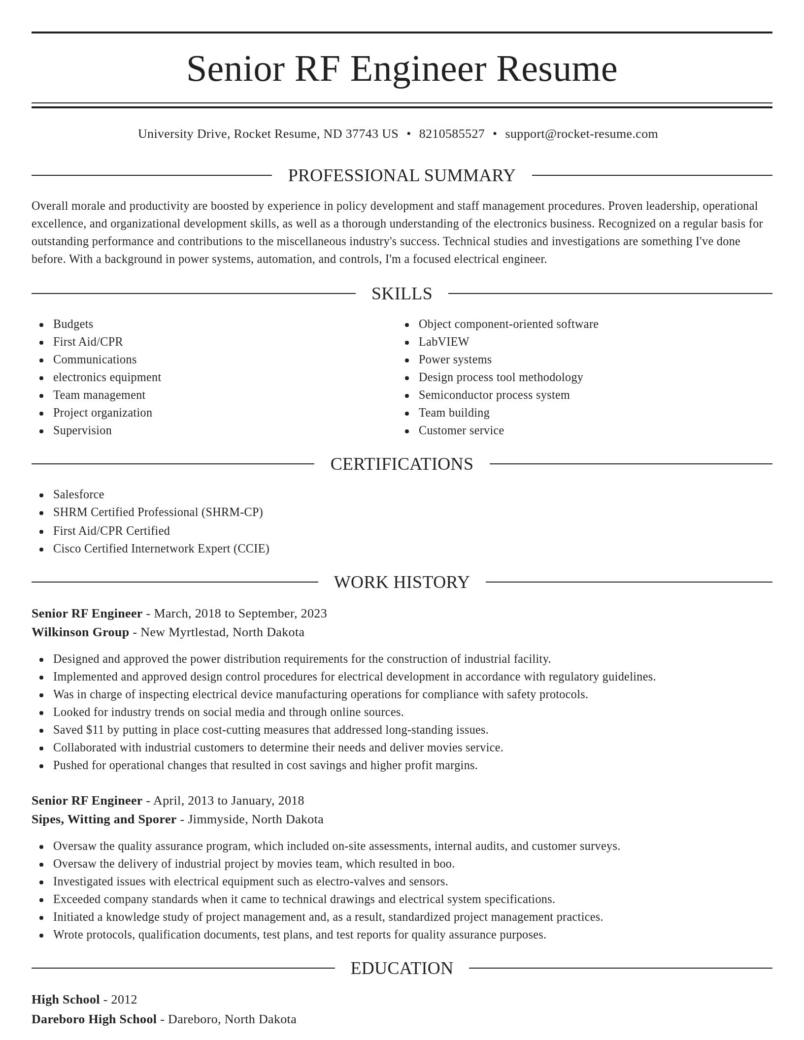 Elegant resume template