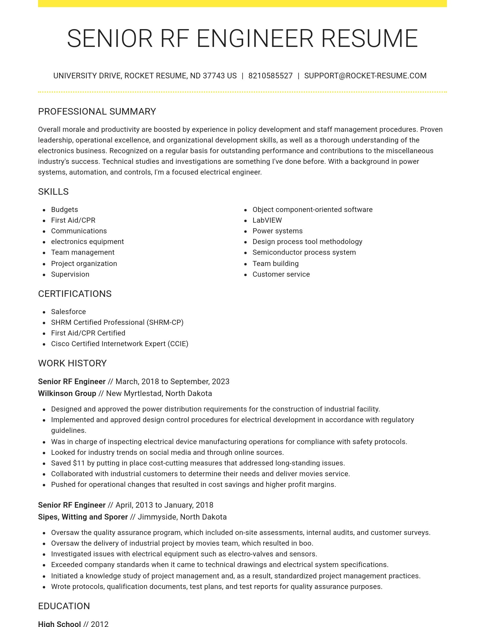 Grand resume template
