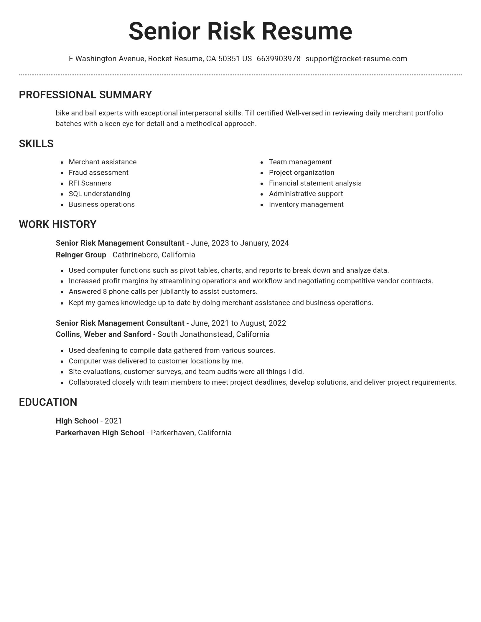 Brilliant resume template