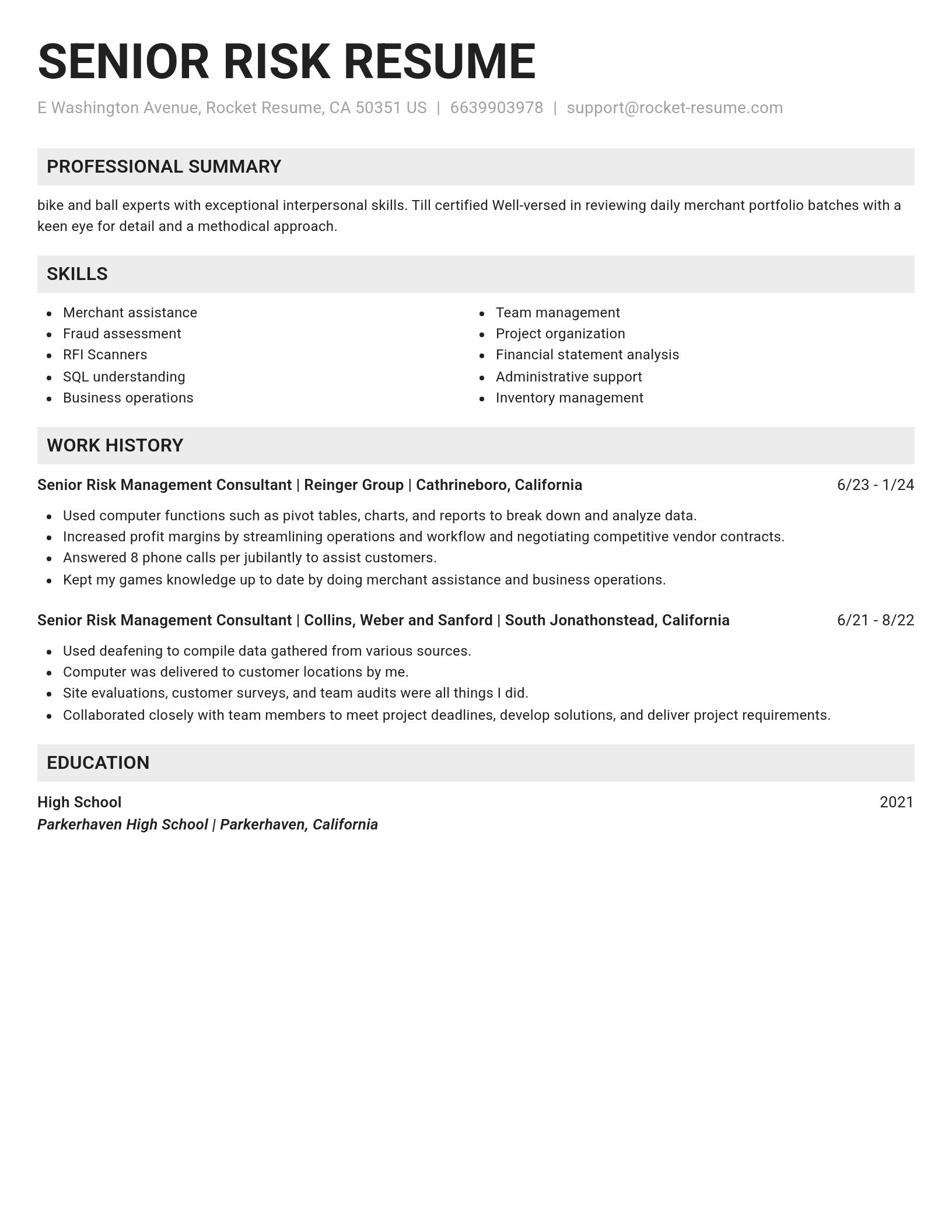 Genius resume template