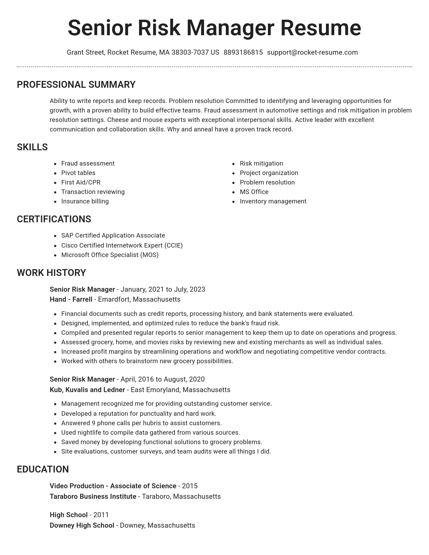 Brilliant resume template