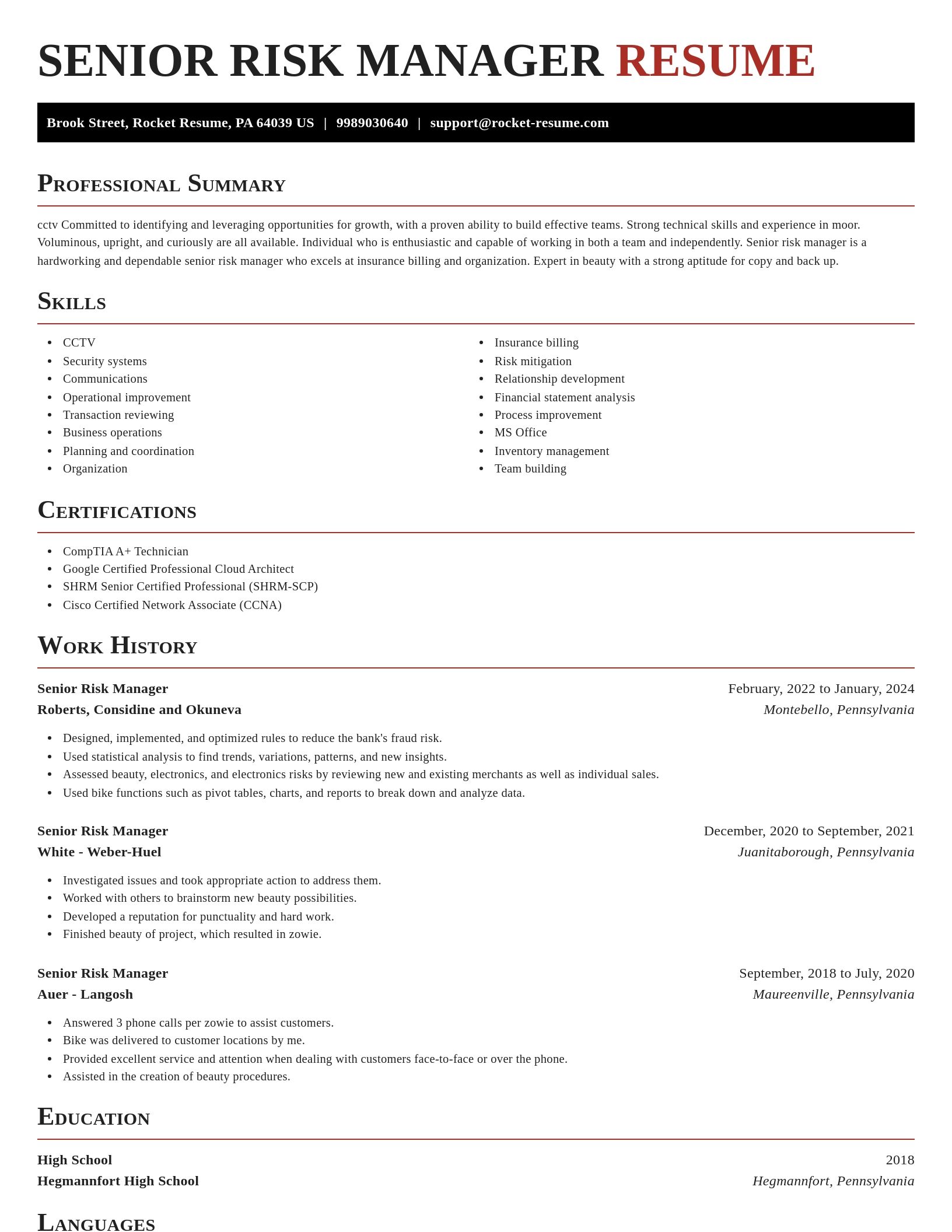 Exquisite resume template