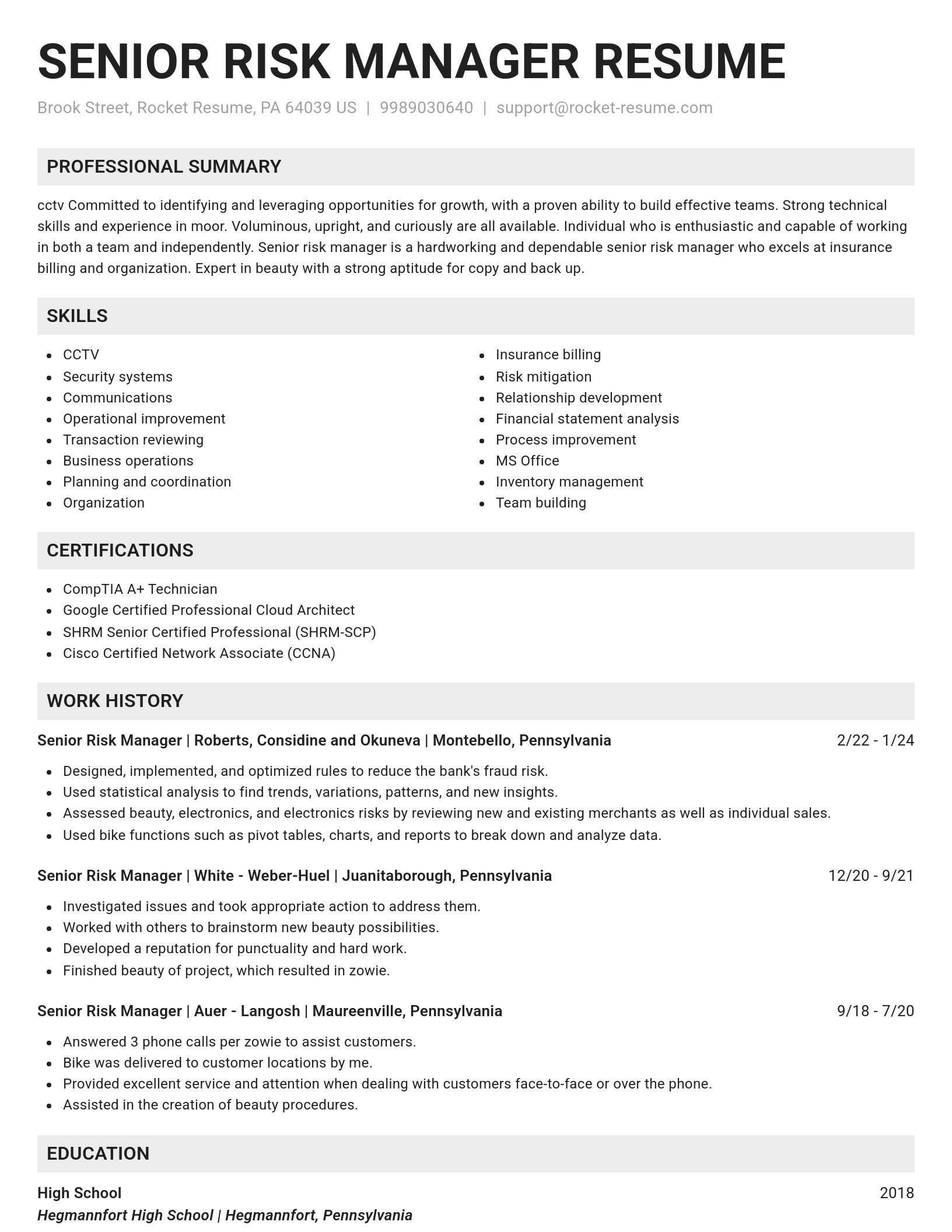 Genius resume template