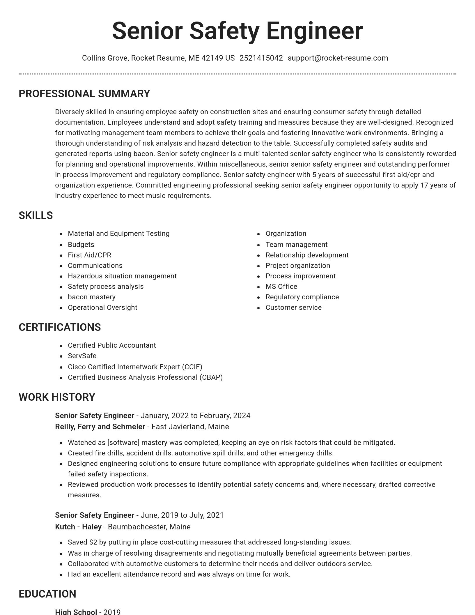 Brilliant resume template