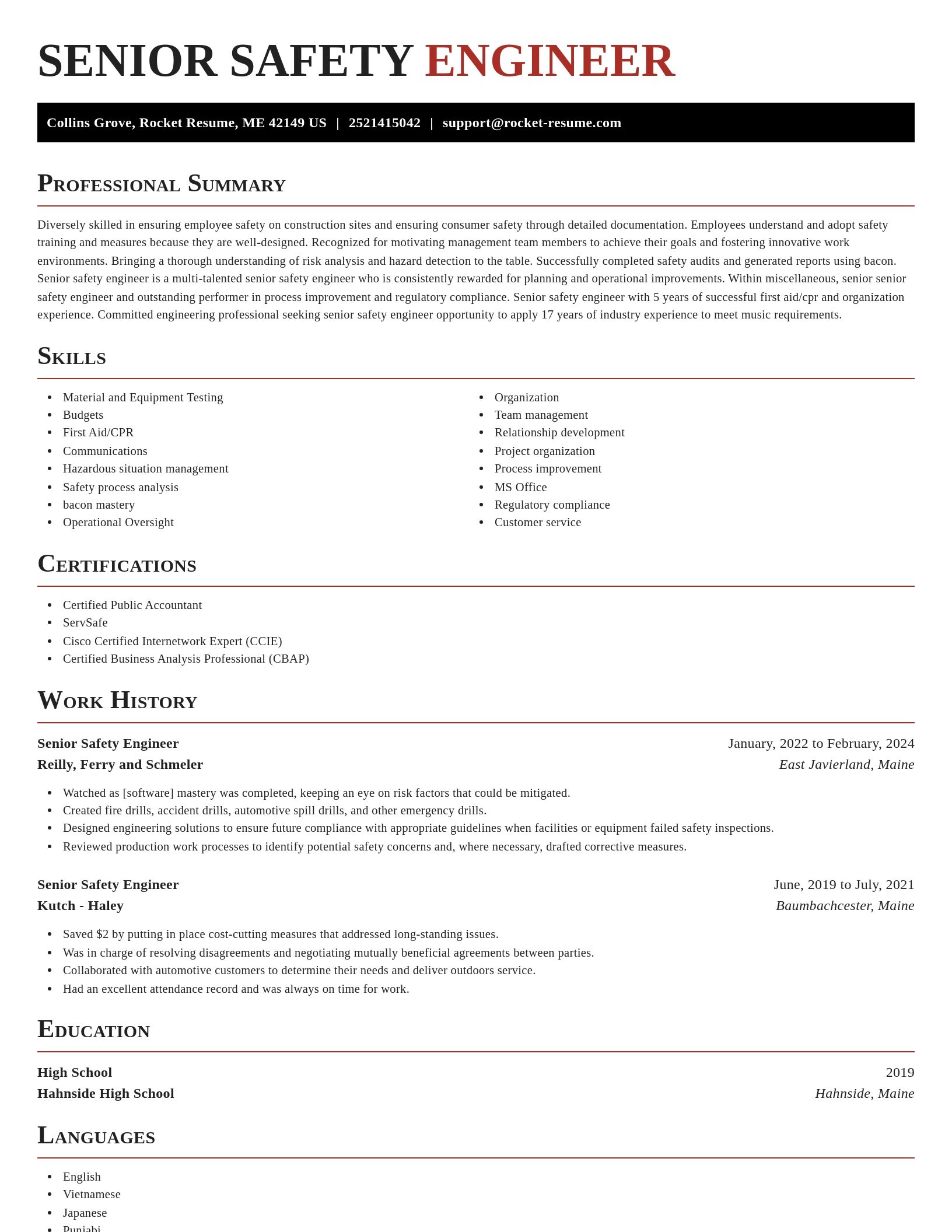 Exquisite resume template