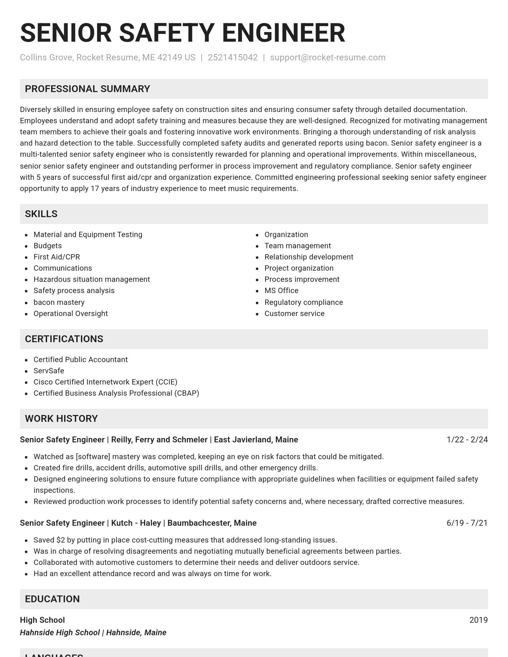 Genius resume template