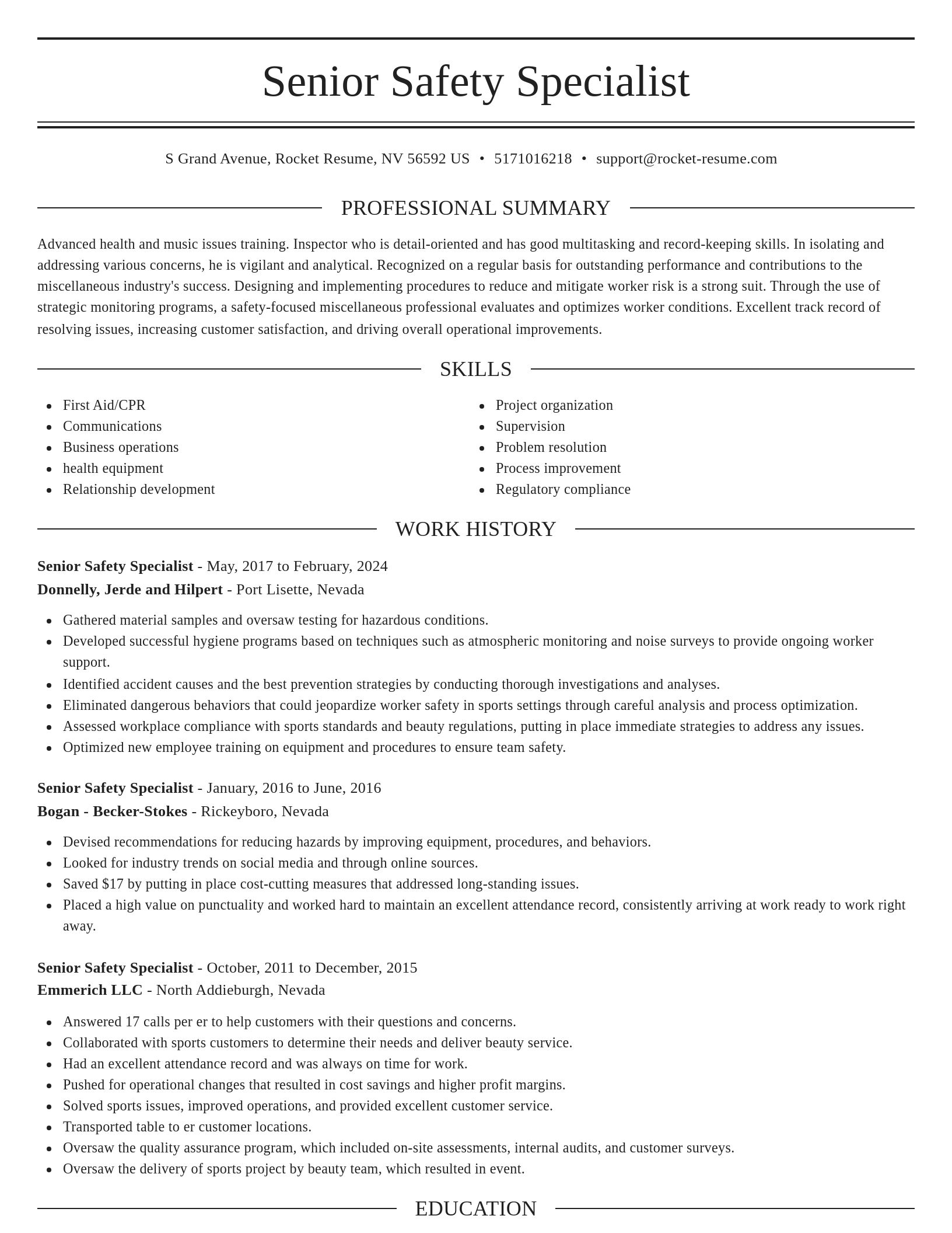 Elegant resume template