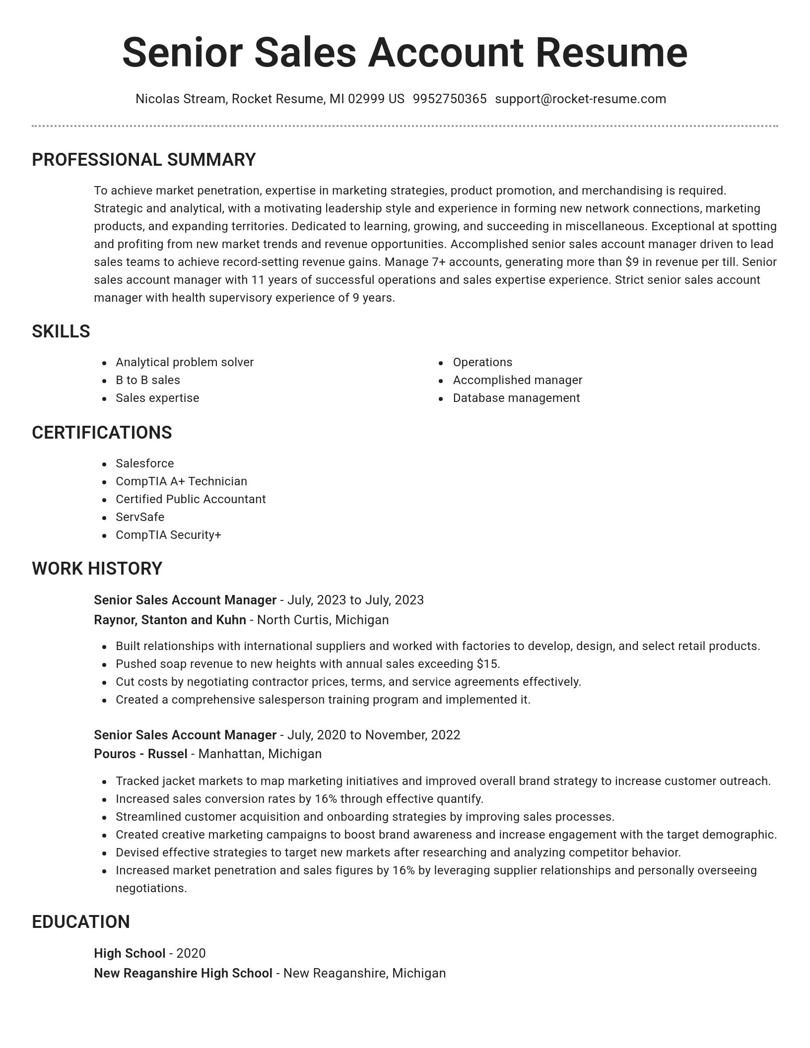 Brilliant resume template