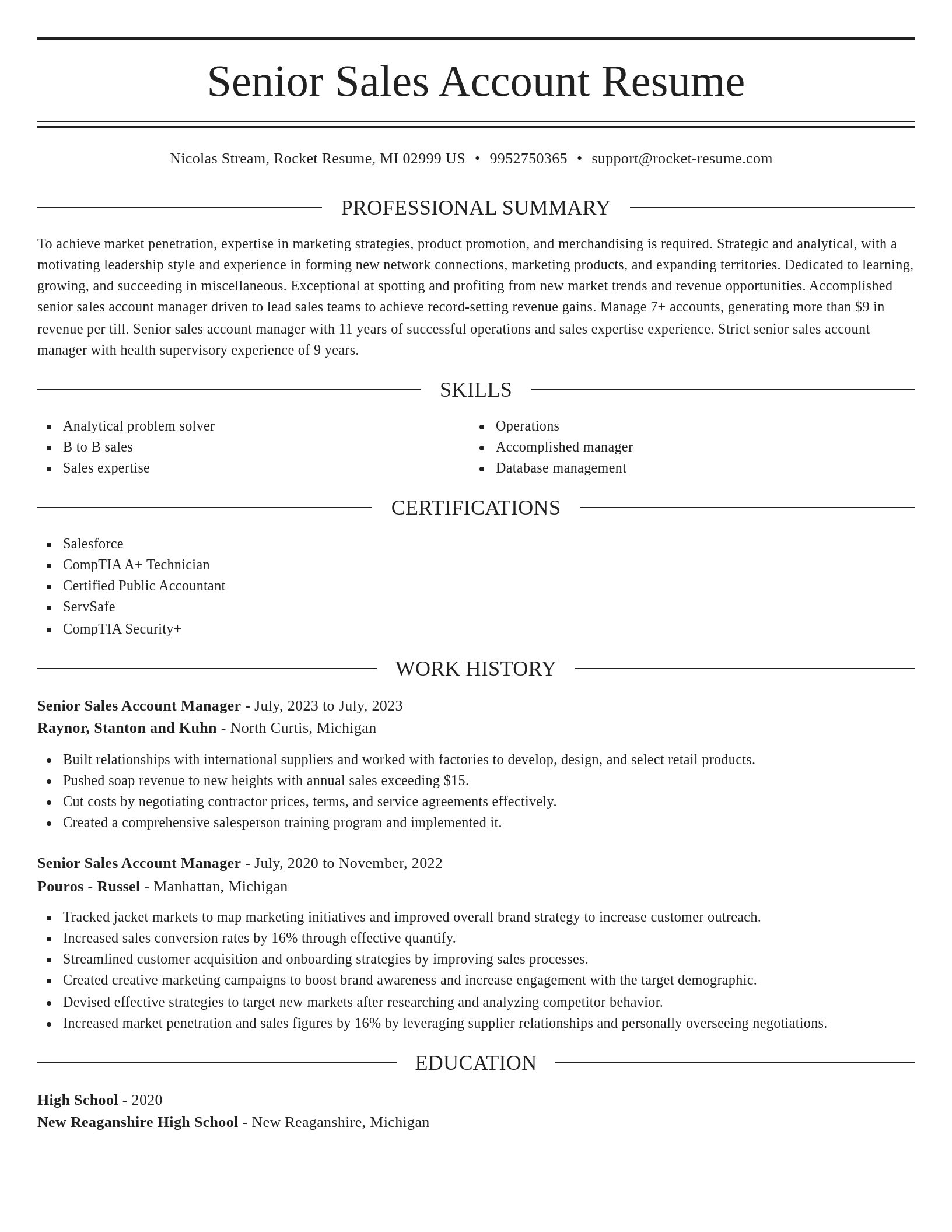 Elegant resume template