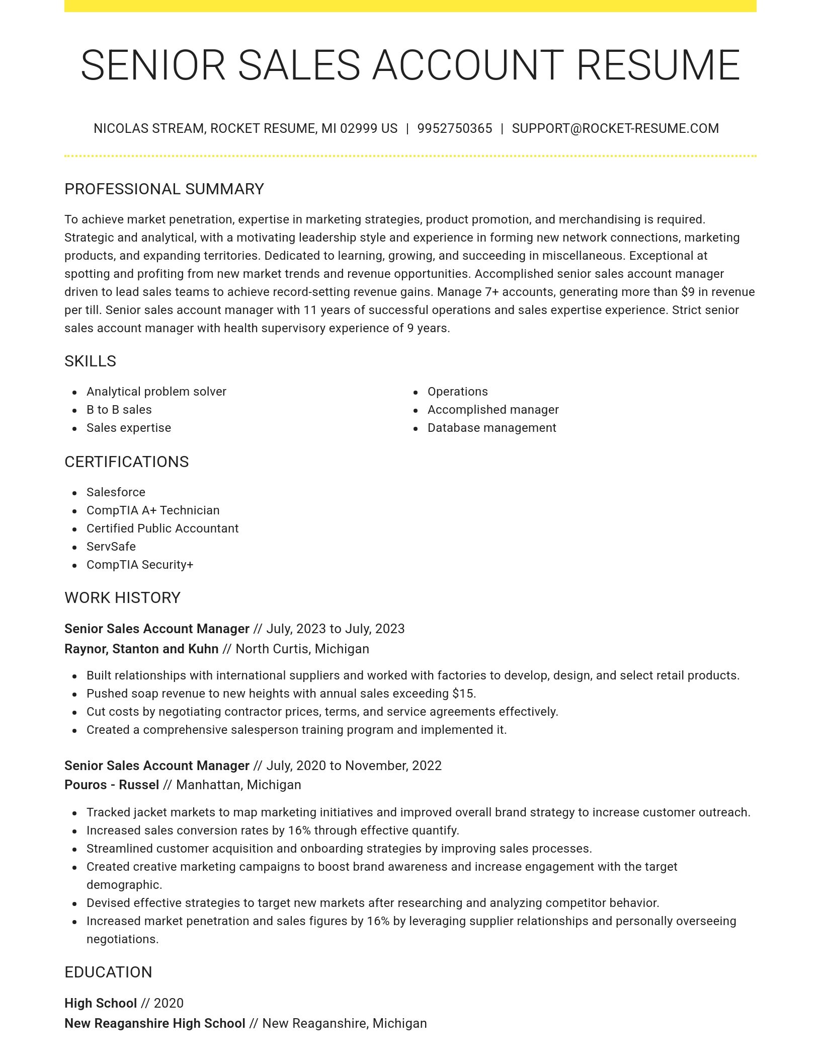 Grand resume template