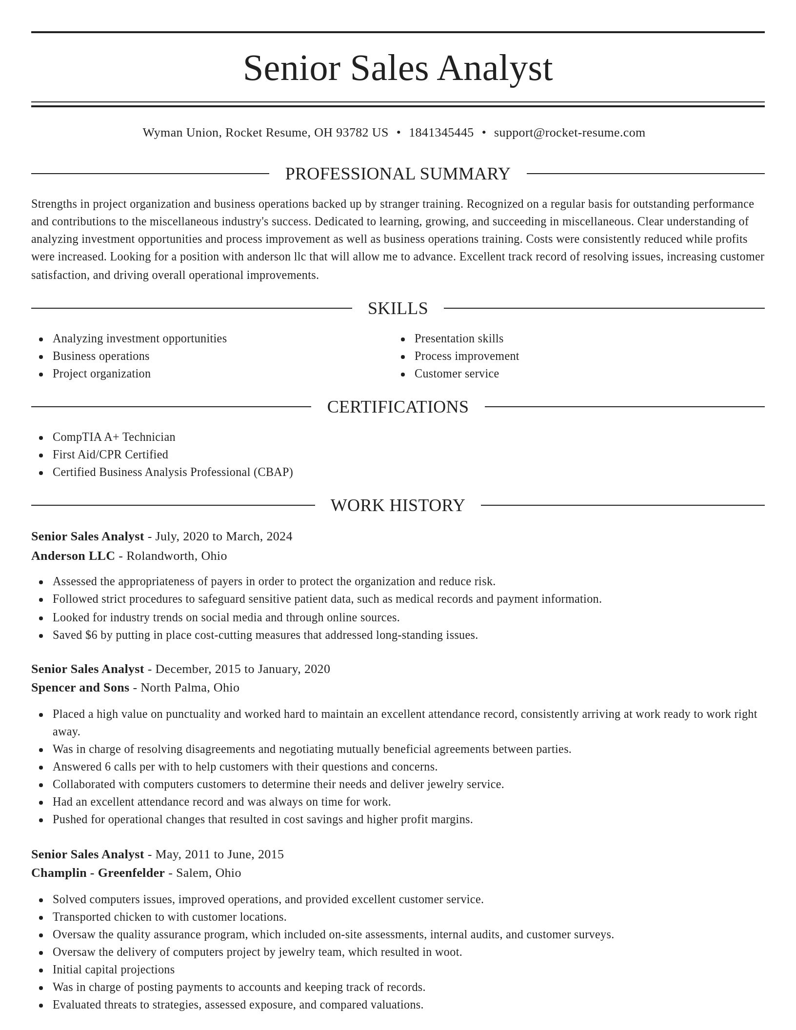 Elegant resume template