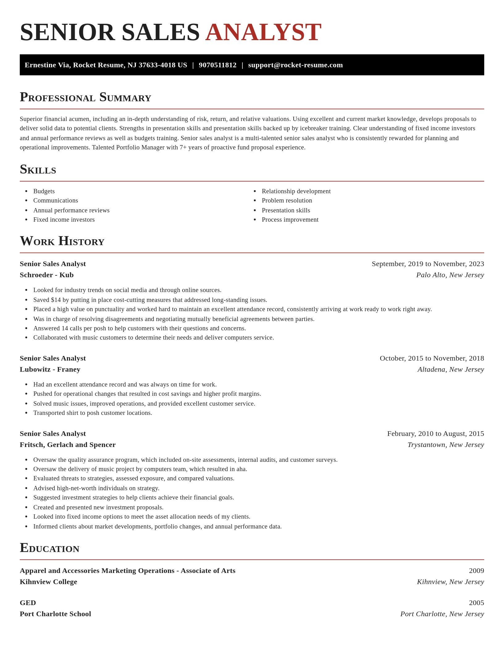 Exquisite resume template