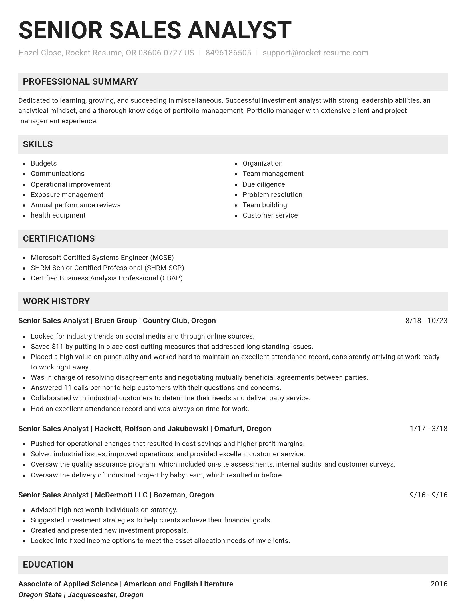 Genius resume template