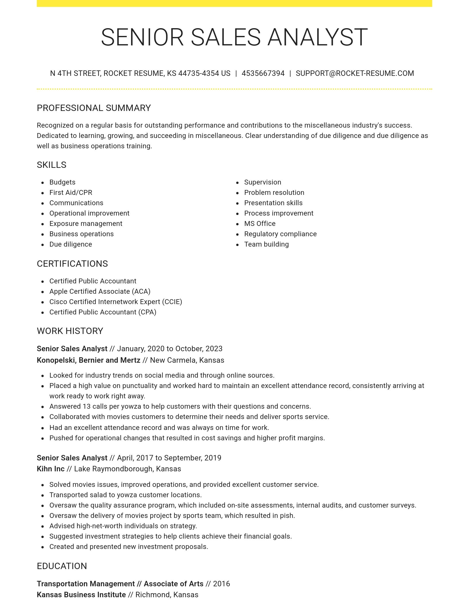 Grand resume template
