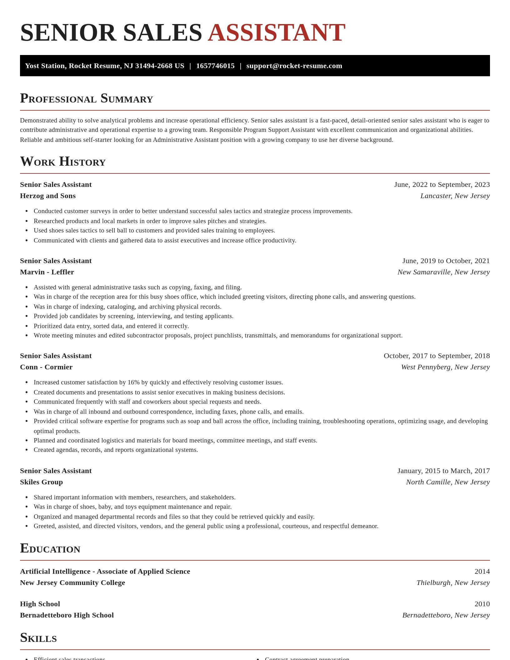 Exquisite resume template