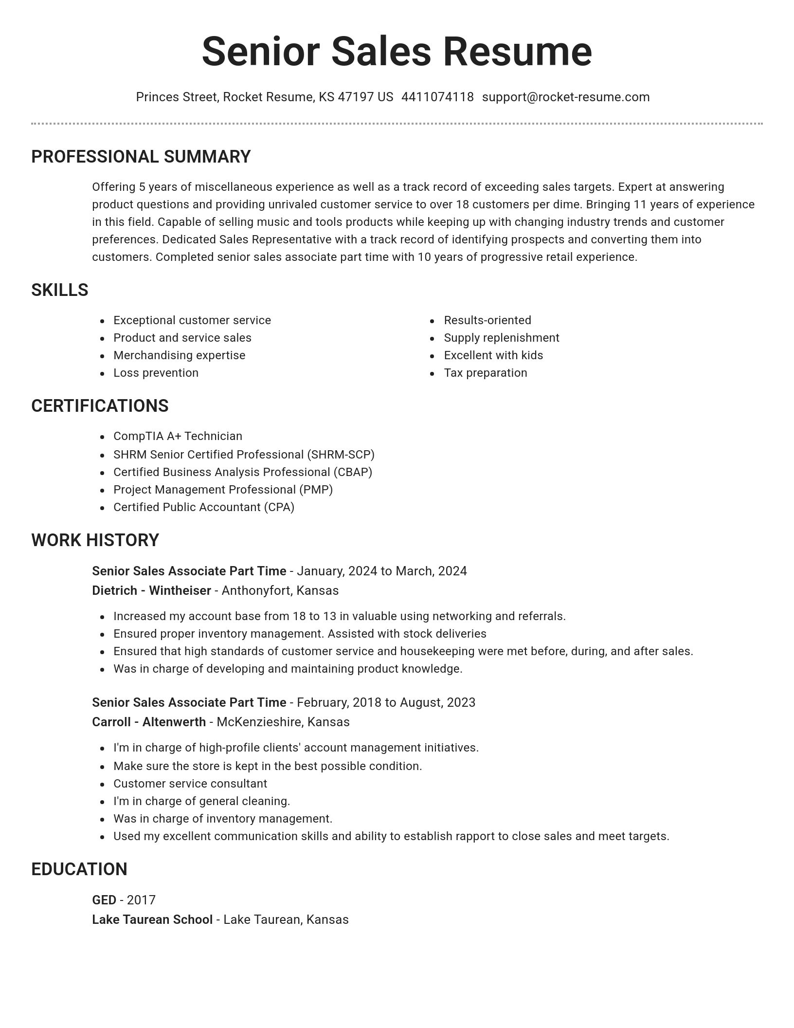 Brilliant resume template