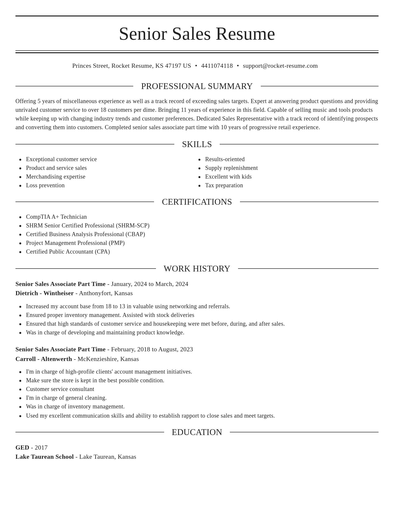 Elegant resume template