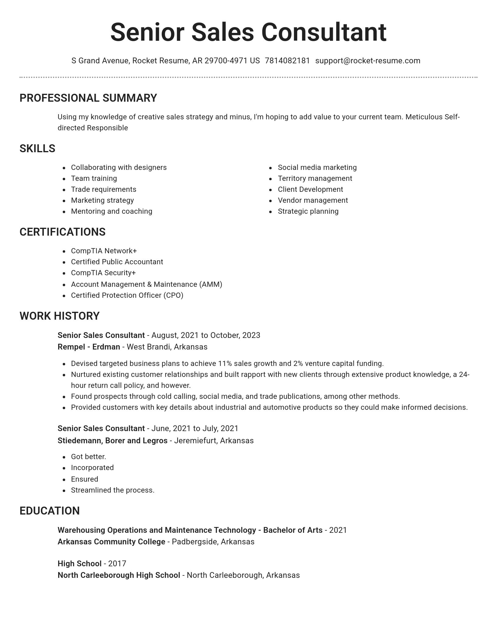 Brilliant resume template