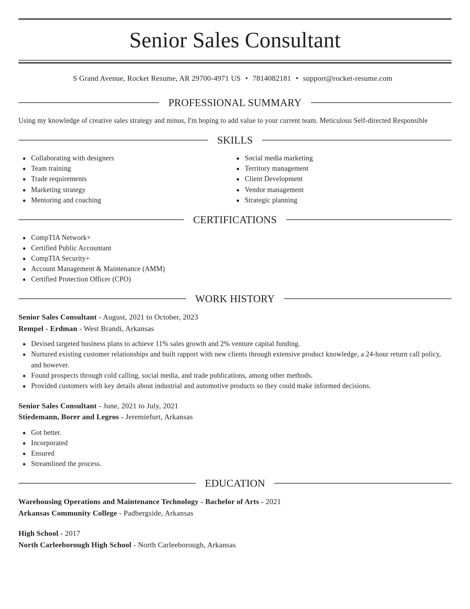 Elegant resume template