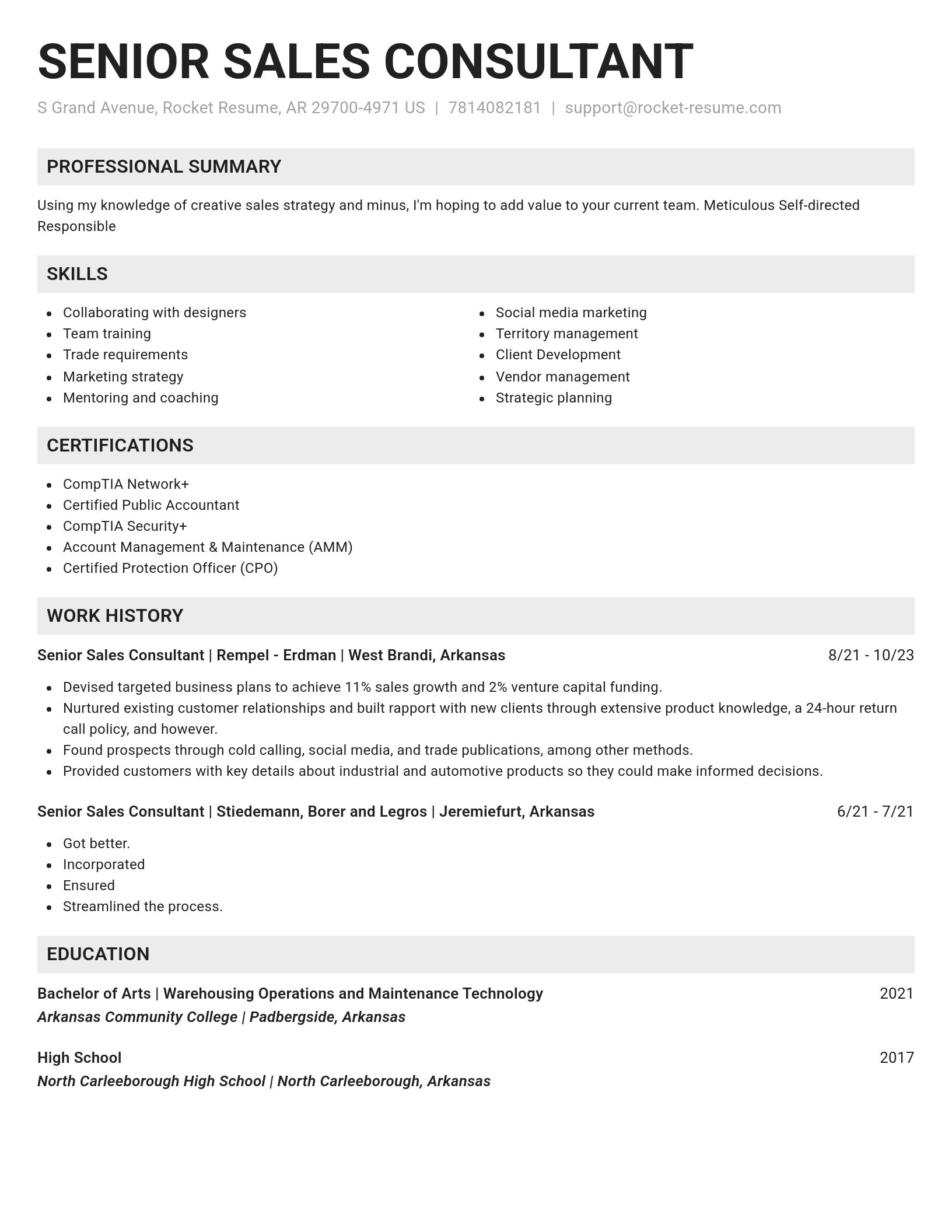Genius resume template