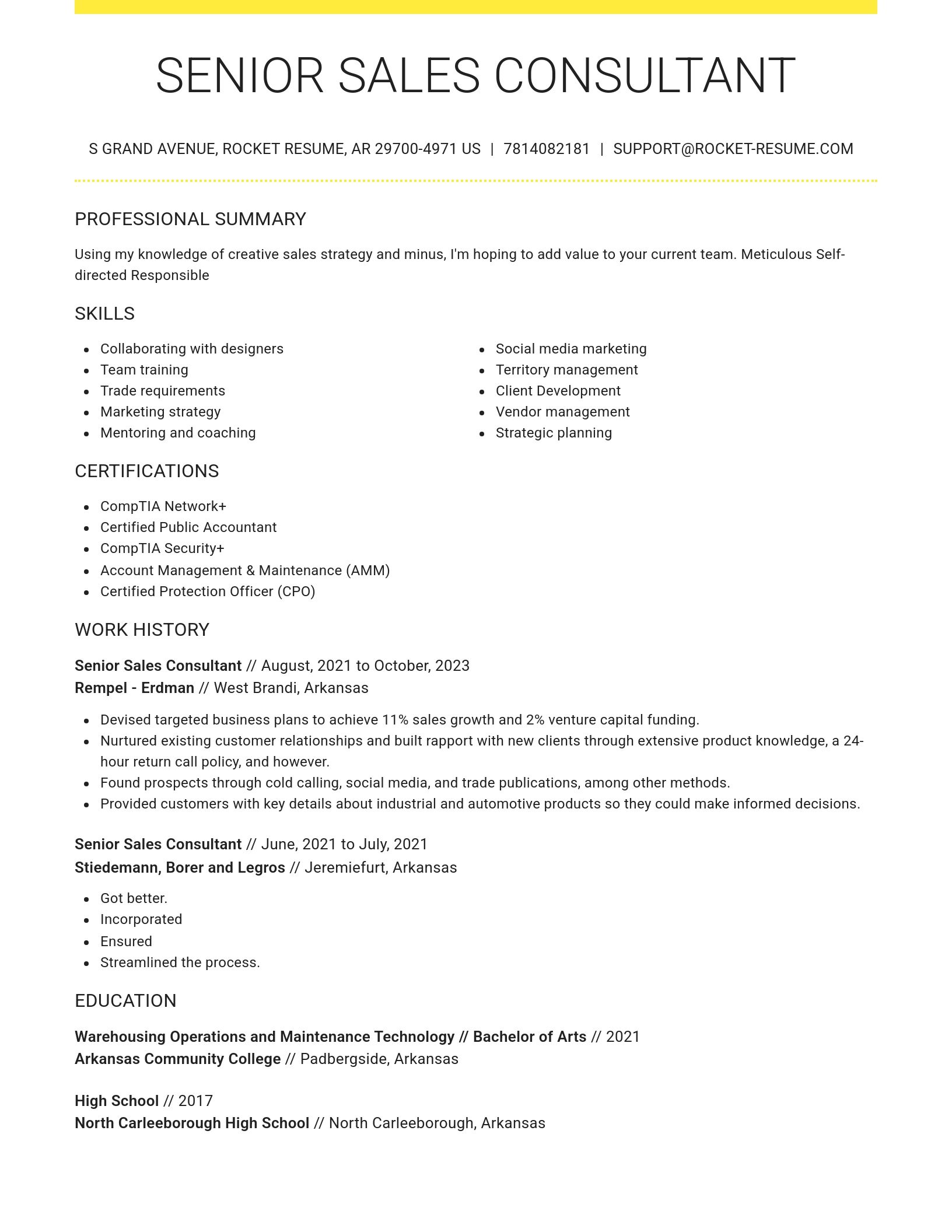 Grand resume template