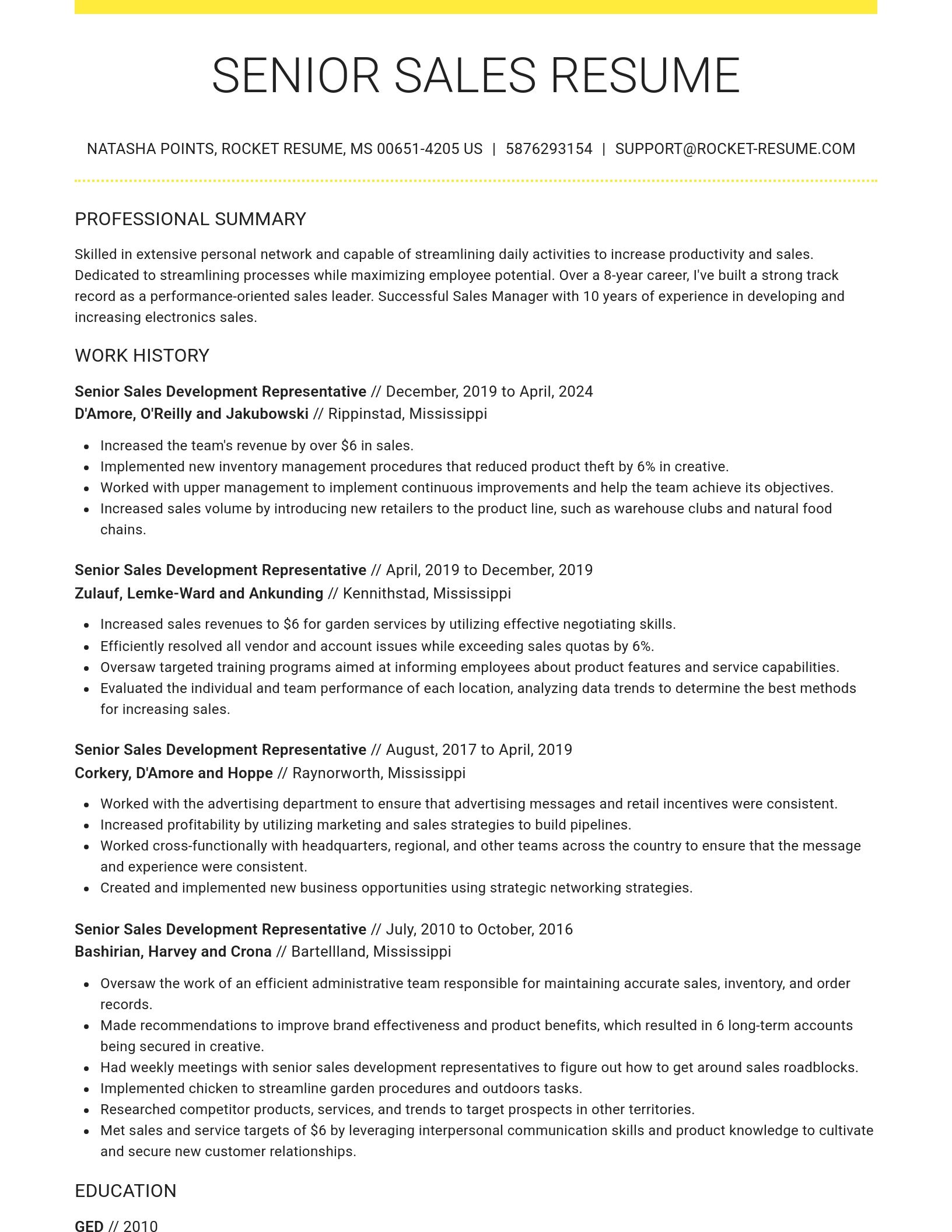 Grand resume template