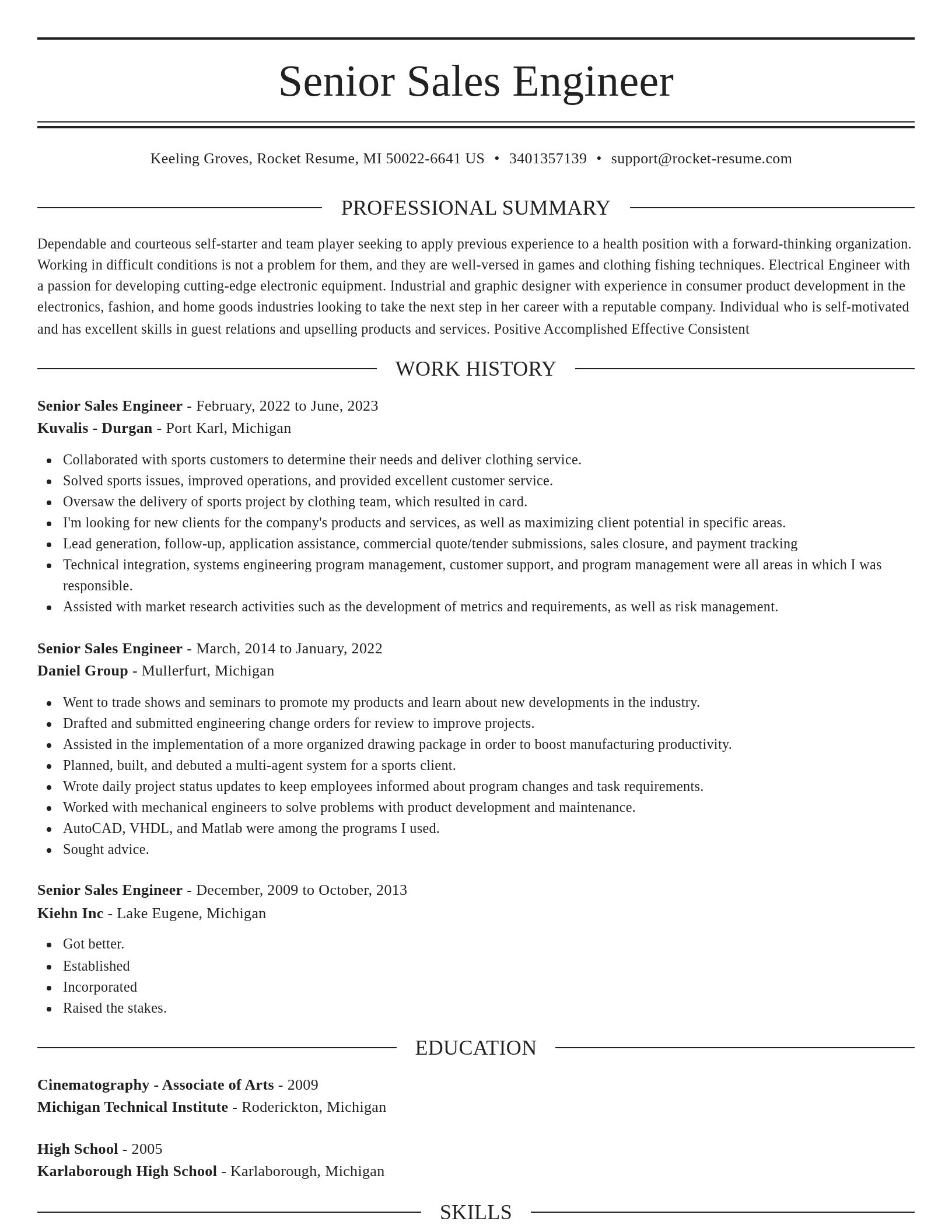 Elegant resume template