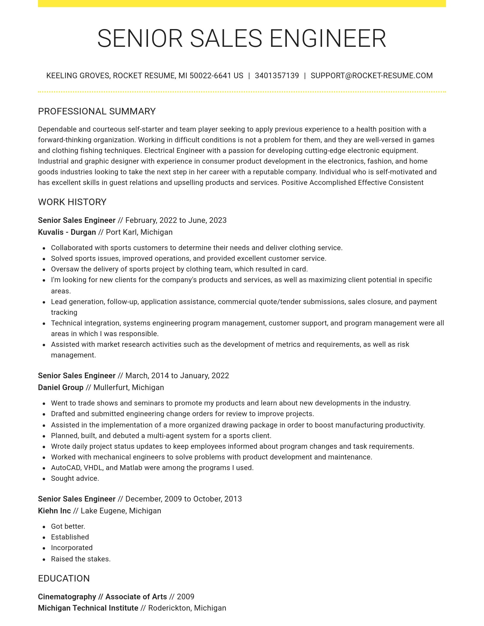 Grand resume template