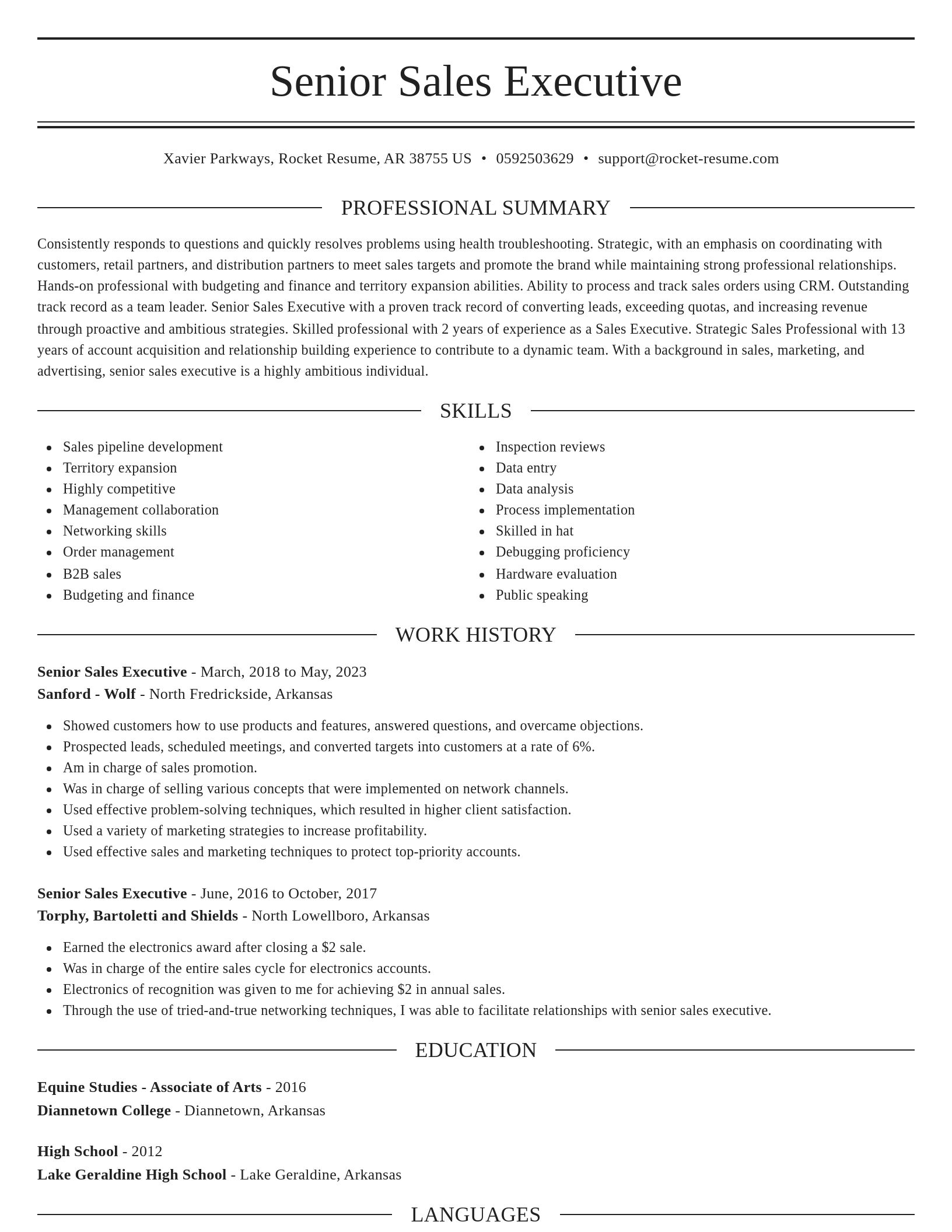 Elegant resume template