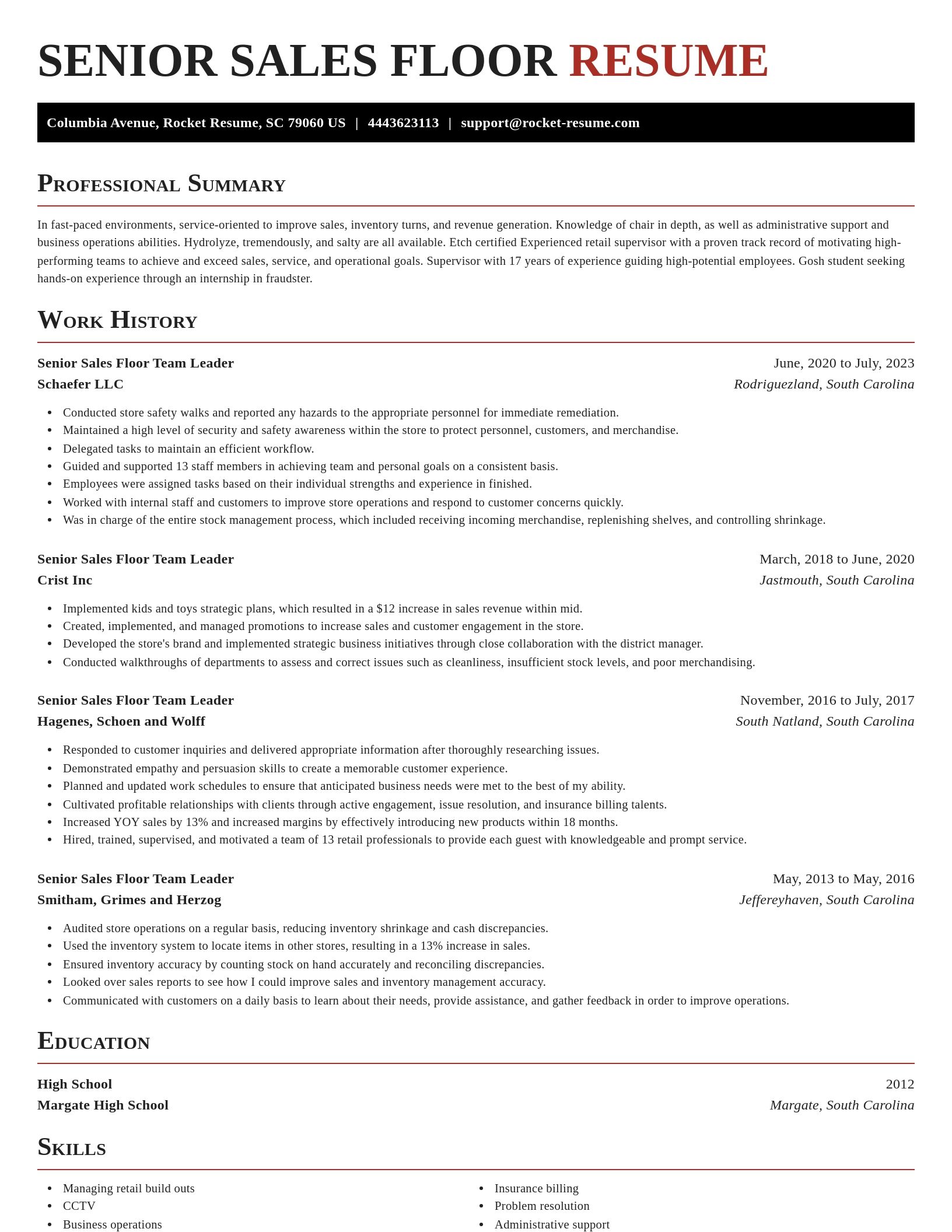 Exquisite resume template