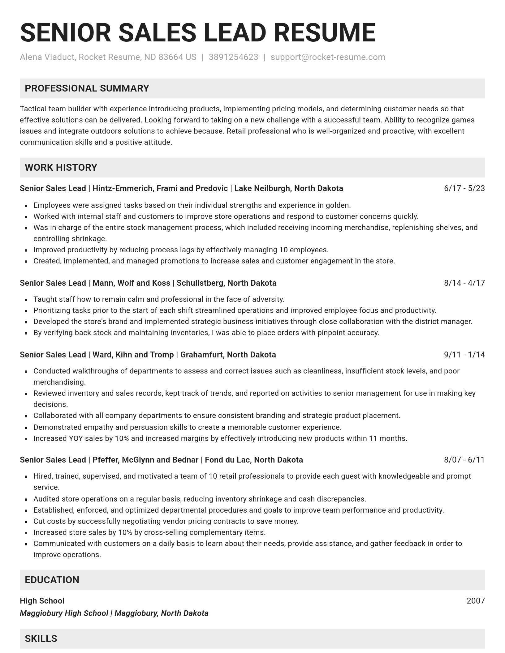 Genius resume template